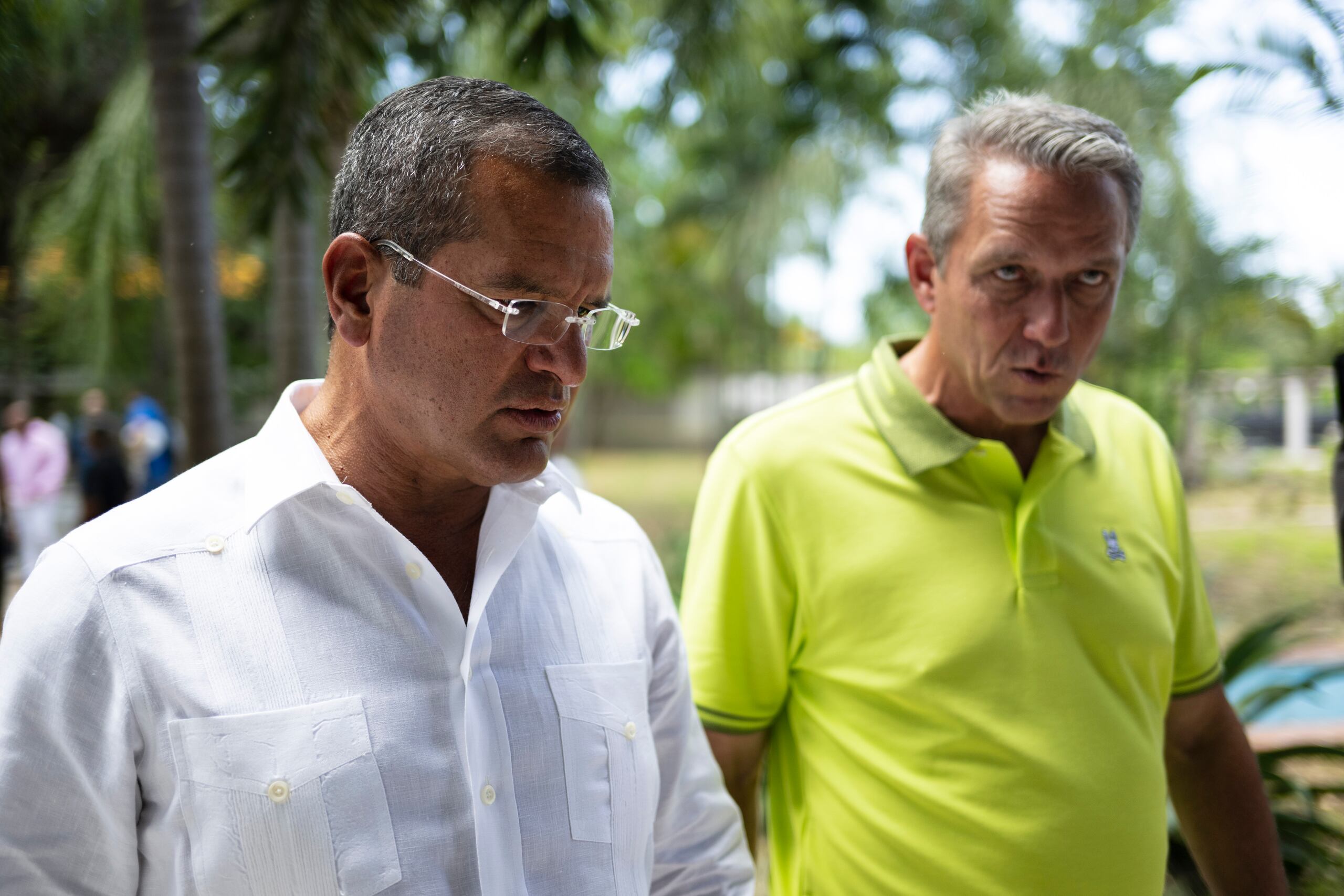 El alcalde de Coamo Juan Carlos García Padilla y Pedro Pierluisi. 
FOTO POR: Carlos Giusti/GFR Media