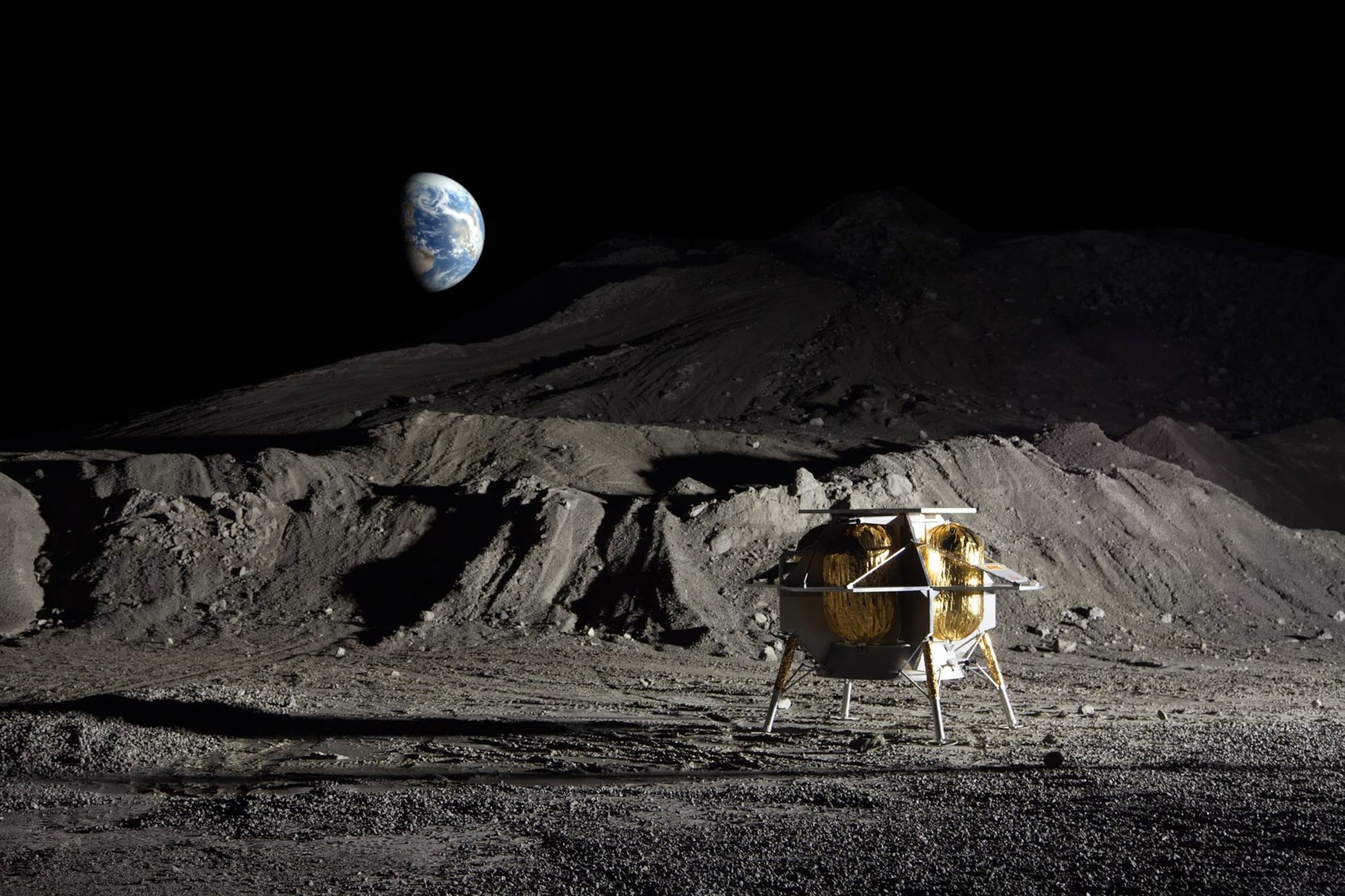 El módulo de aterrizaje lunar, llamado Peregrine, no llevará a nadie a bordo, pero transportará cinco instrumentos científicos de la NASA, que quiere estudiar el entorno lunar como preparación para sus misiones tripuladas Artemis.