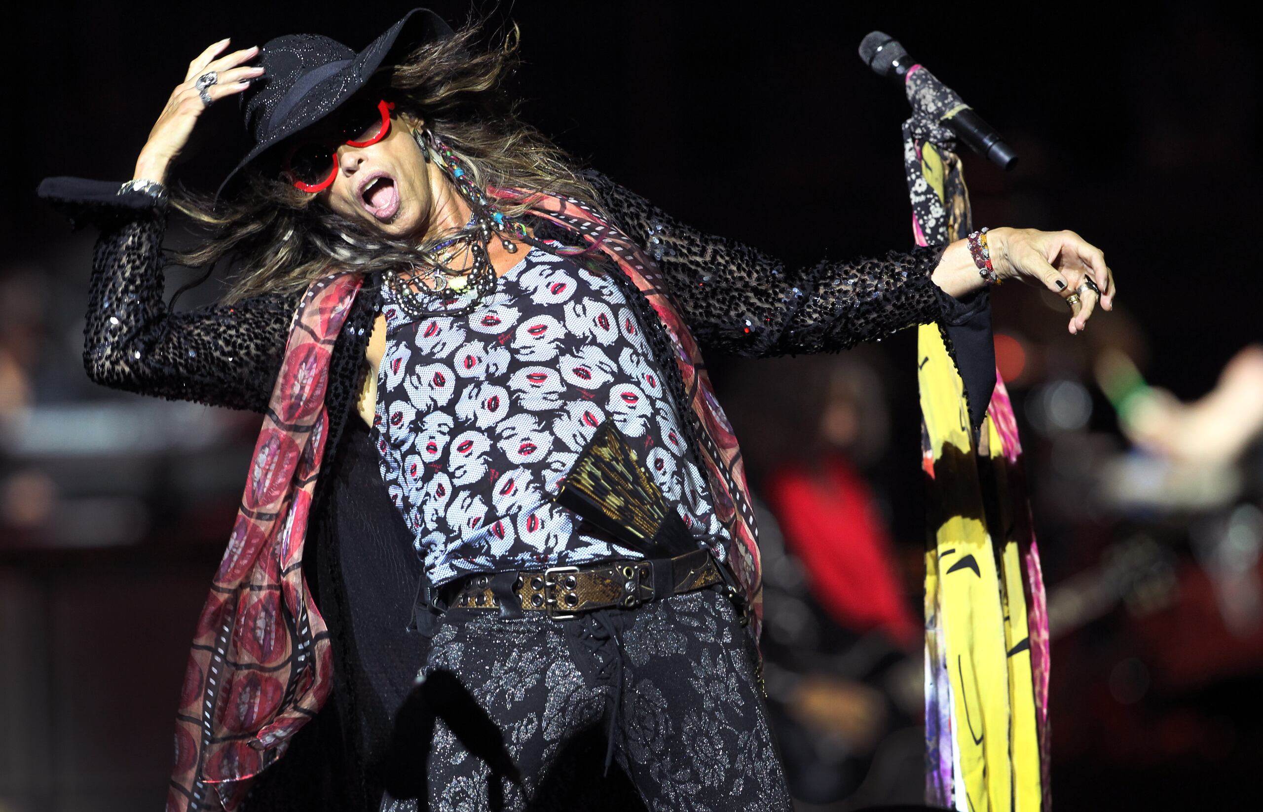 En esta foto de 2013, Steven Tyler durante una presentación en Singapore.