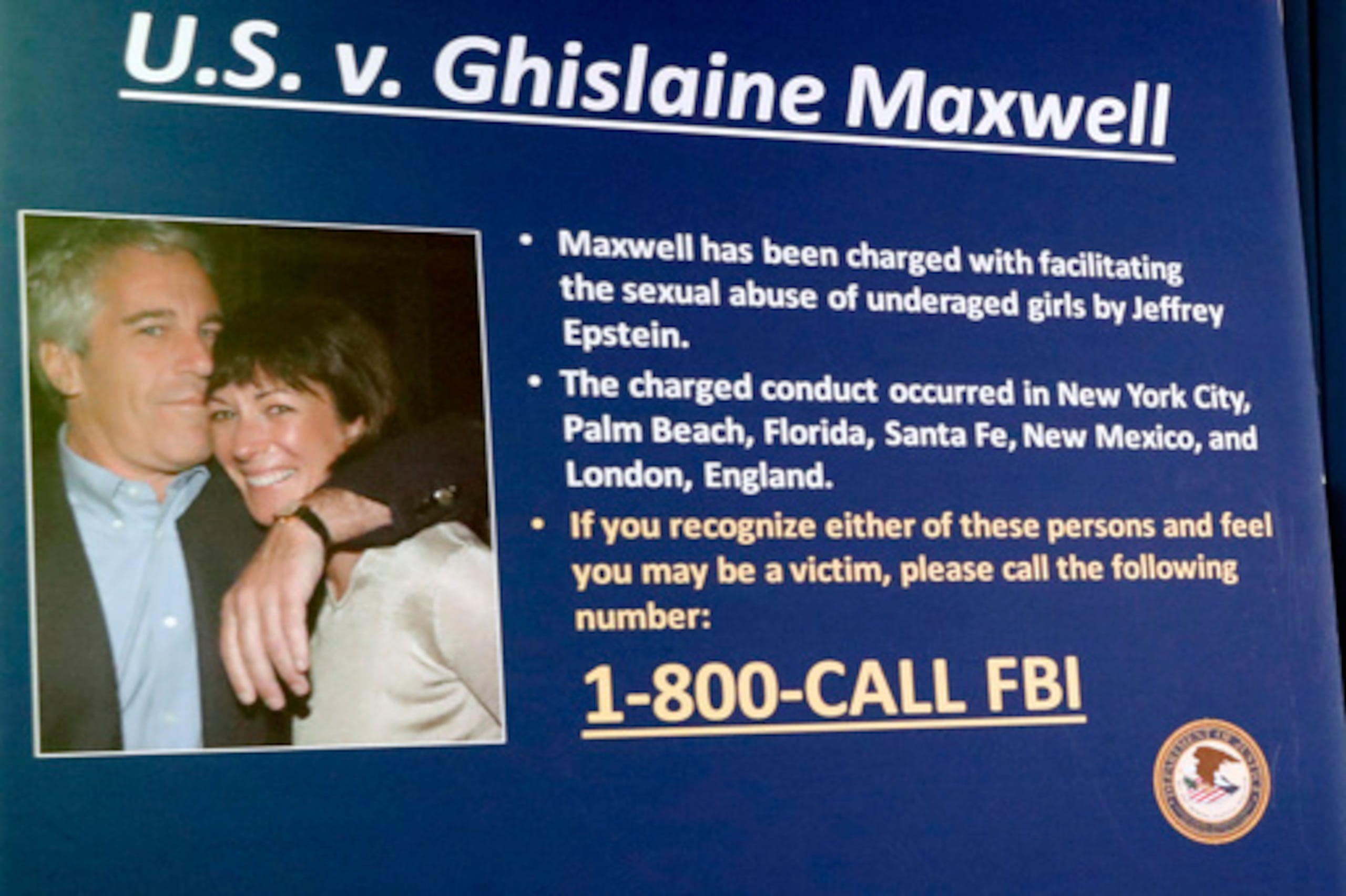 Ghislaine Maxwell fue acusada por abuso sexual con Jeffrey Epstein.