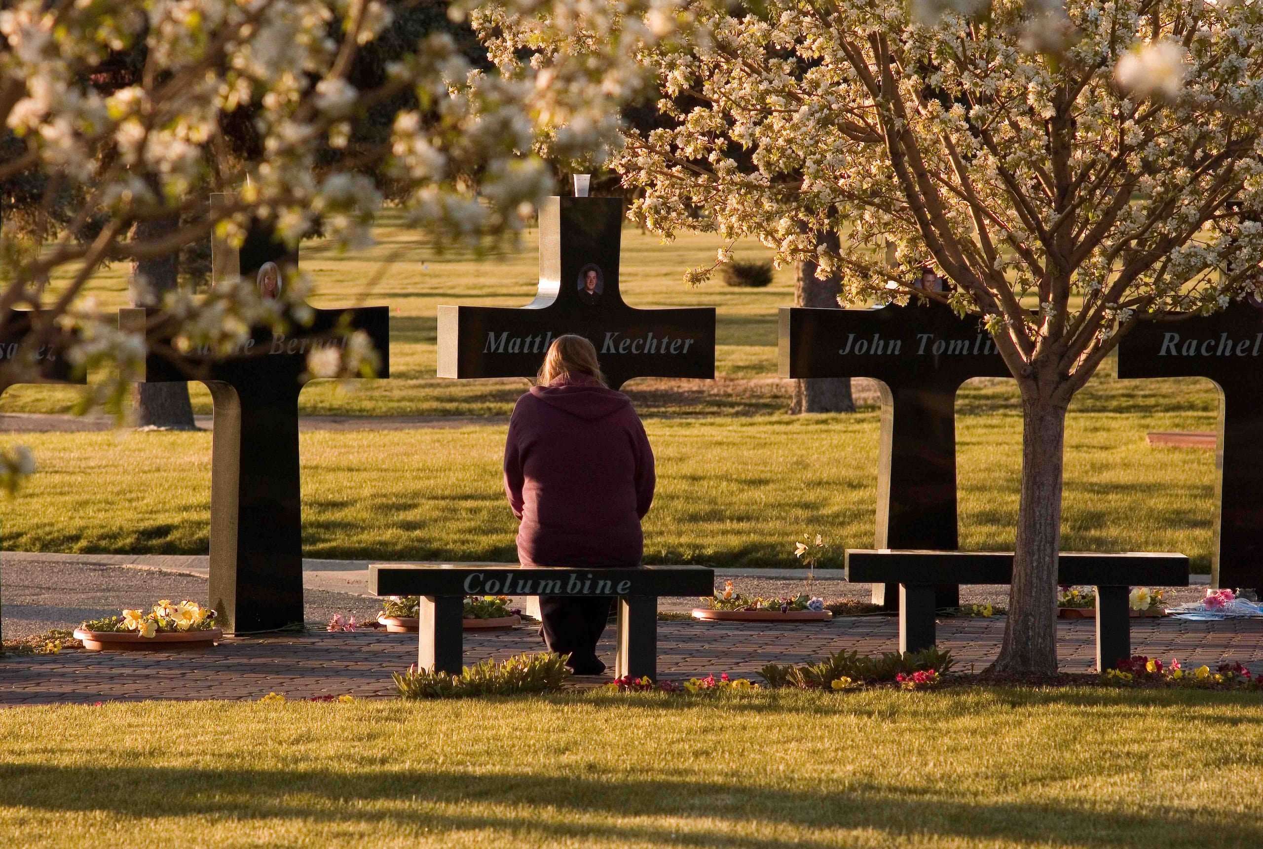 Monumento a la mantanza en la escuela secundaria de Colorado.