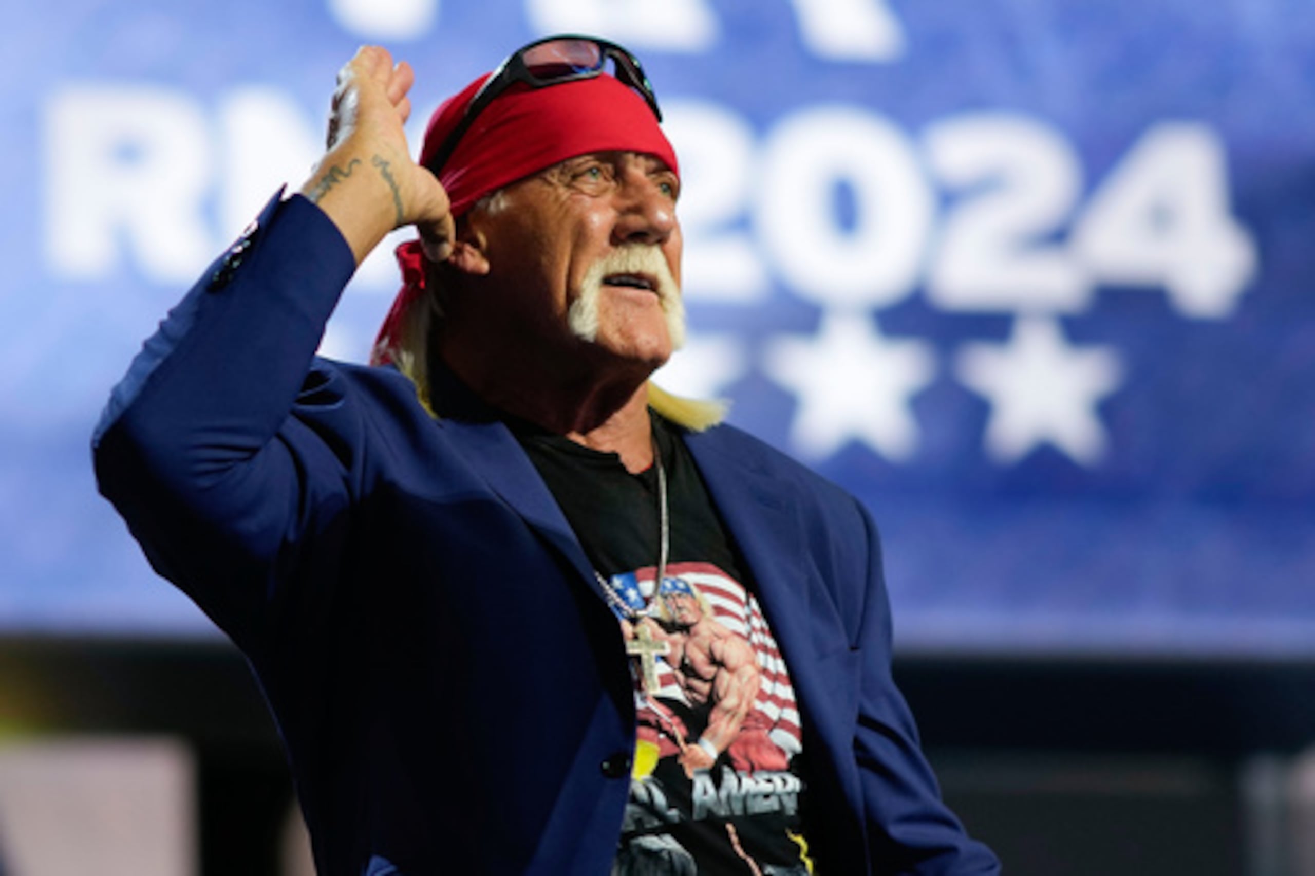 Hulk Hogan en la Convención Nacional Republicana en Milwaukee.