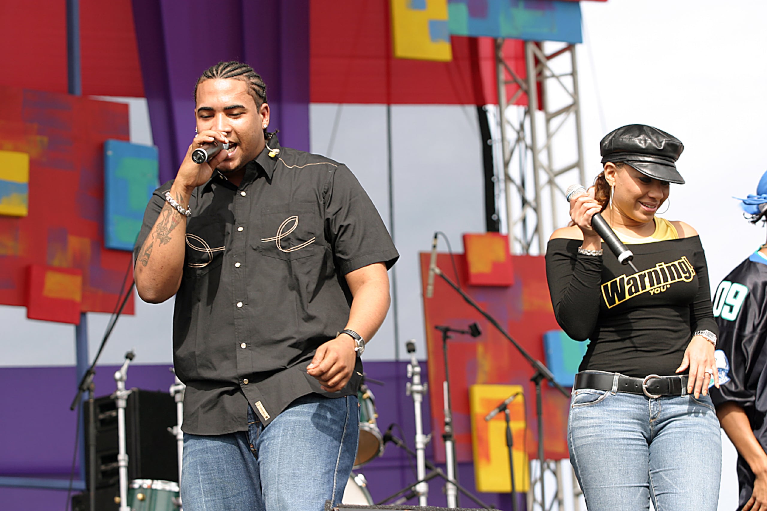 Don Omar y Glory en la Feria Bacardí de 2003.