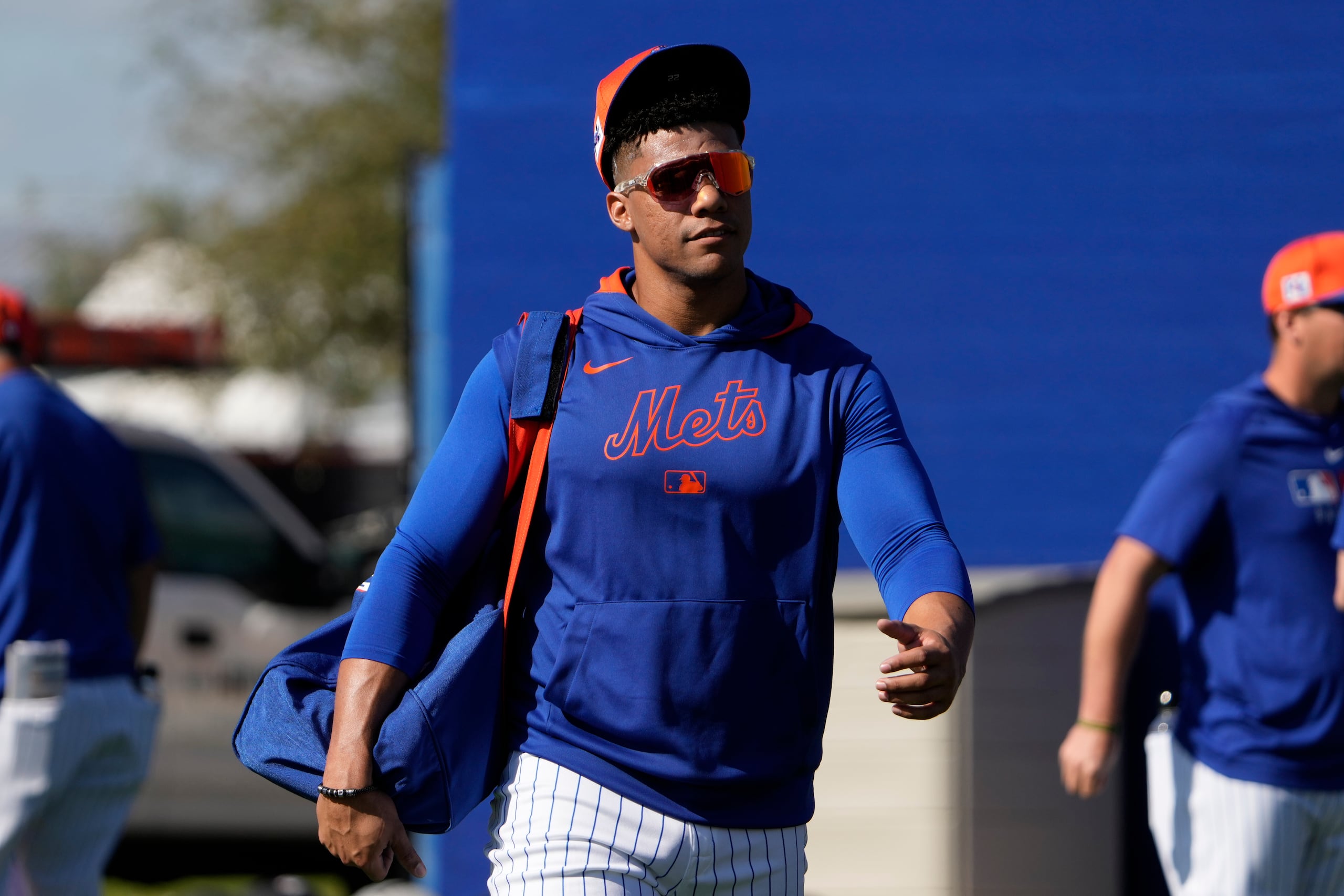 Juan Soto en los entrenamientos de primavera de los Mets de Nueva York.