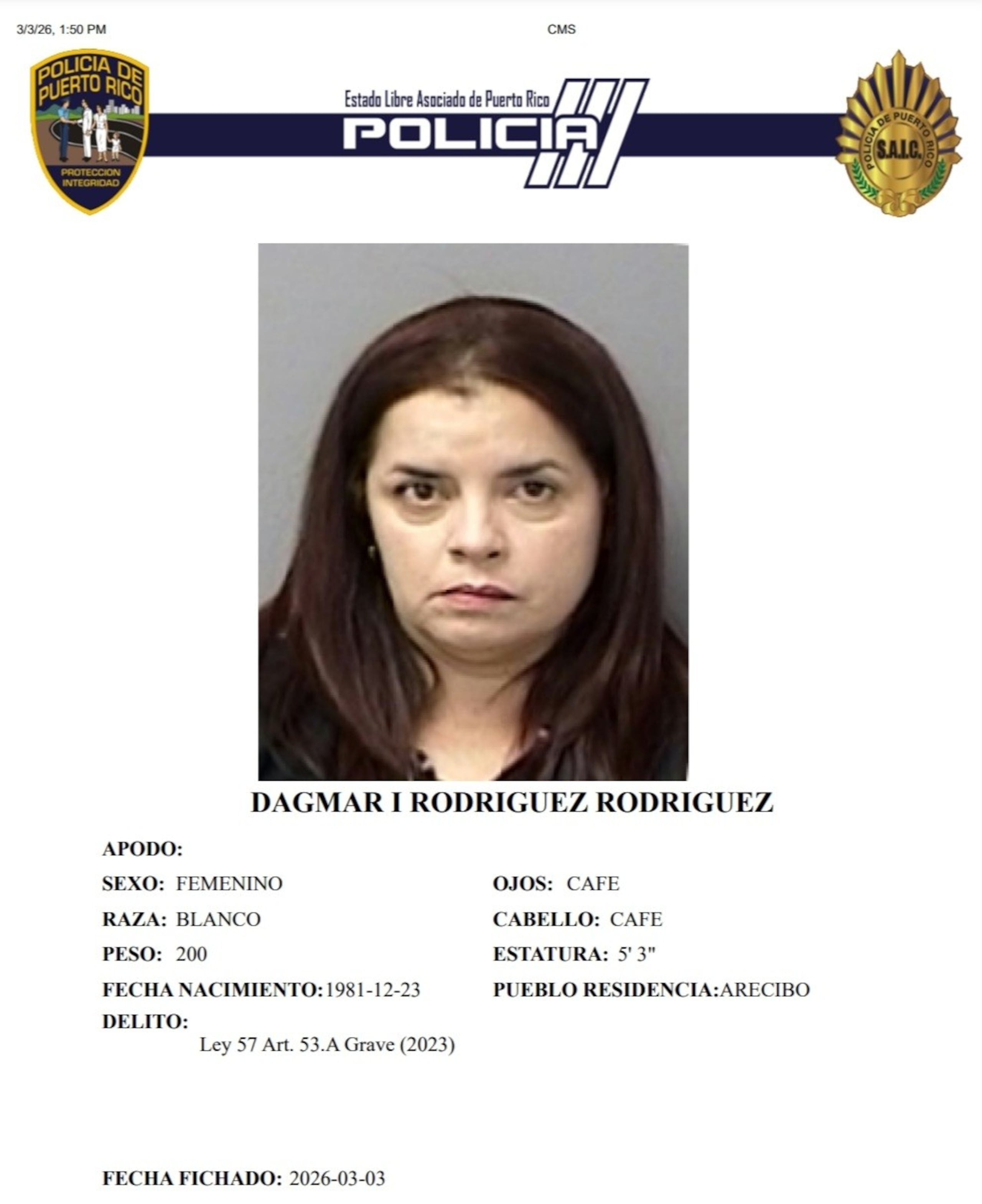 la vista preliminar contra Rodríguez Rodríguez fue señalada para el 17 de marzo.