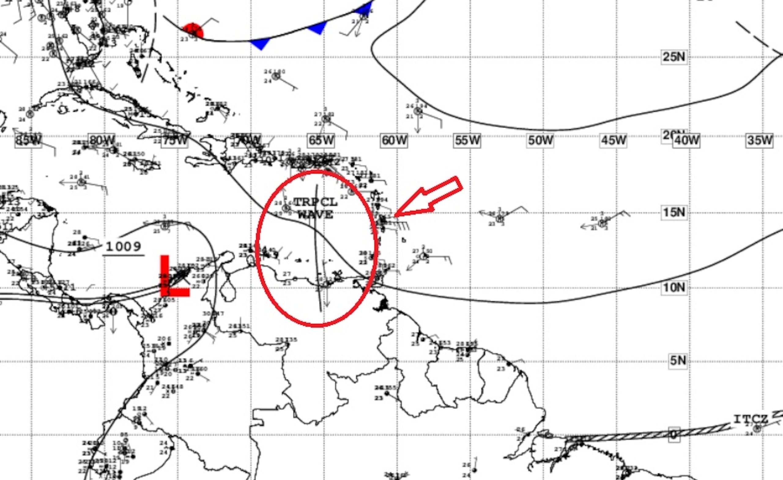 Primera onda tropical de la temporada 2026.