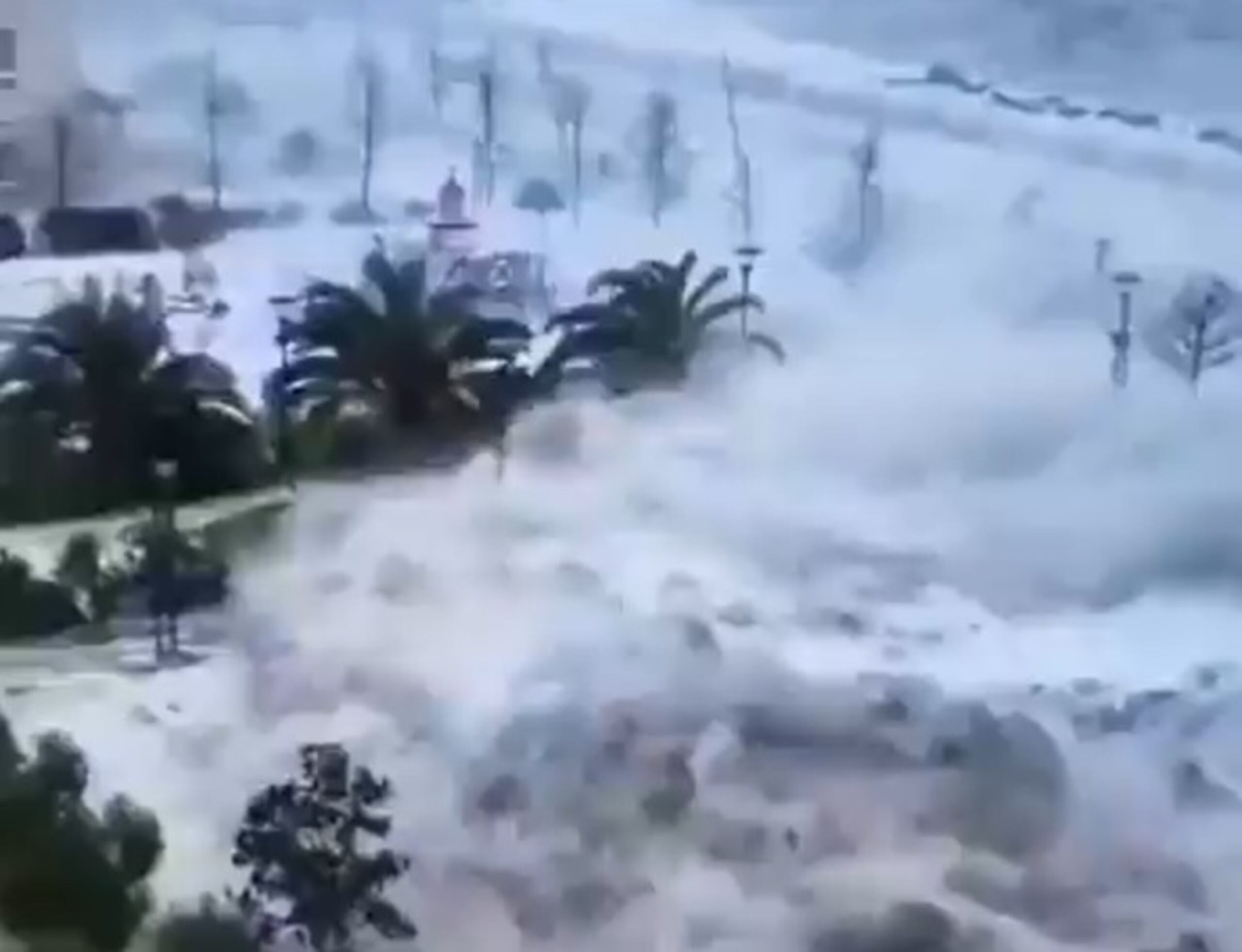 Oleaje provocado por fuerte tormenta.
