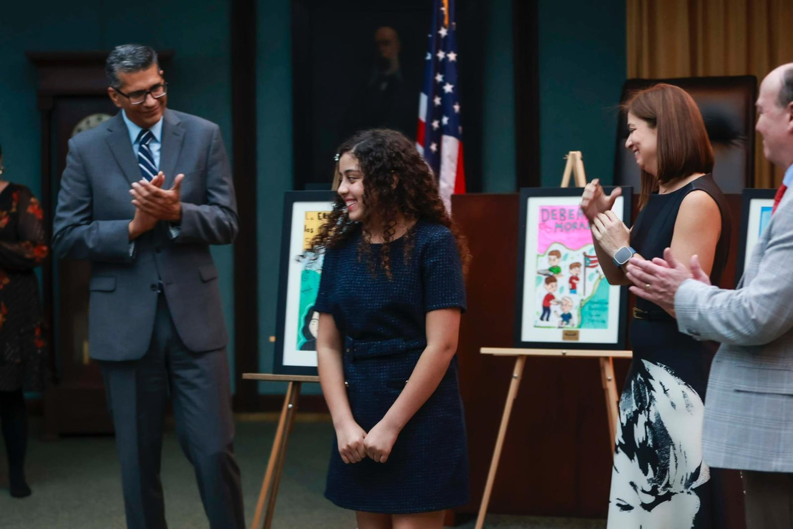 Amanda I. Márquez Velázquez ganó el primer premio en la categoría de estudiantes de sexto a octavo grado.