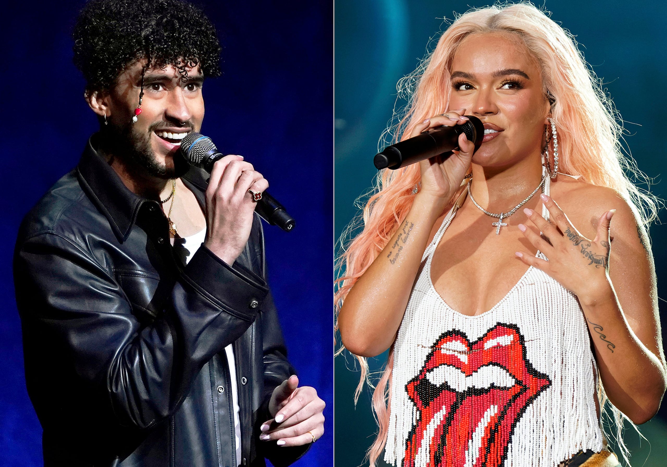 Bad Bunny y Karol G tienen ocho nominacionas cada uno en los premios Latin Grammy 2024.