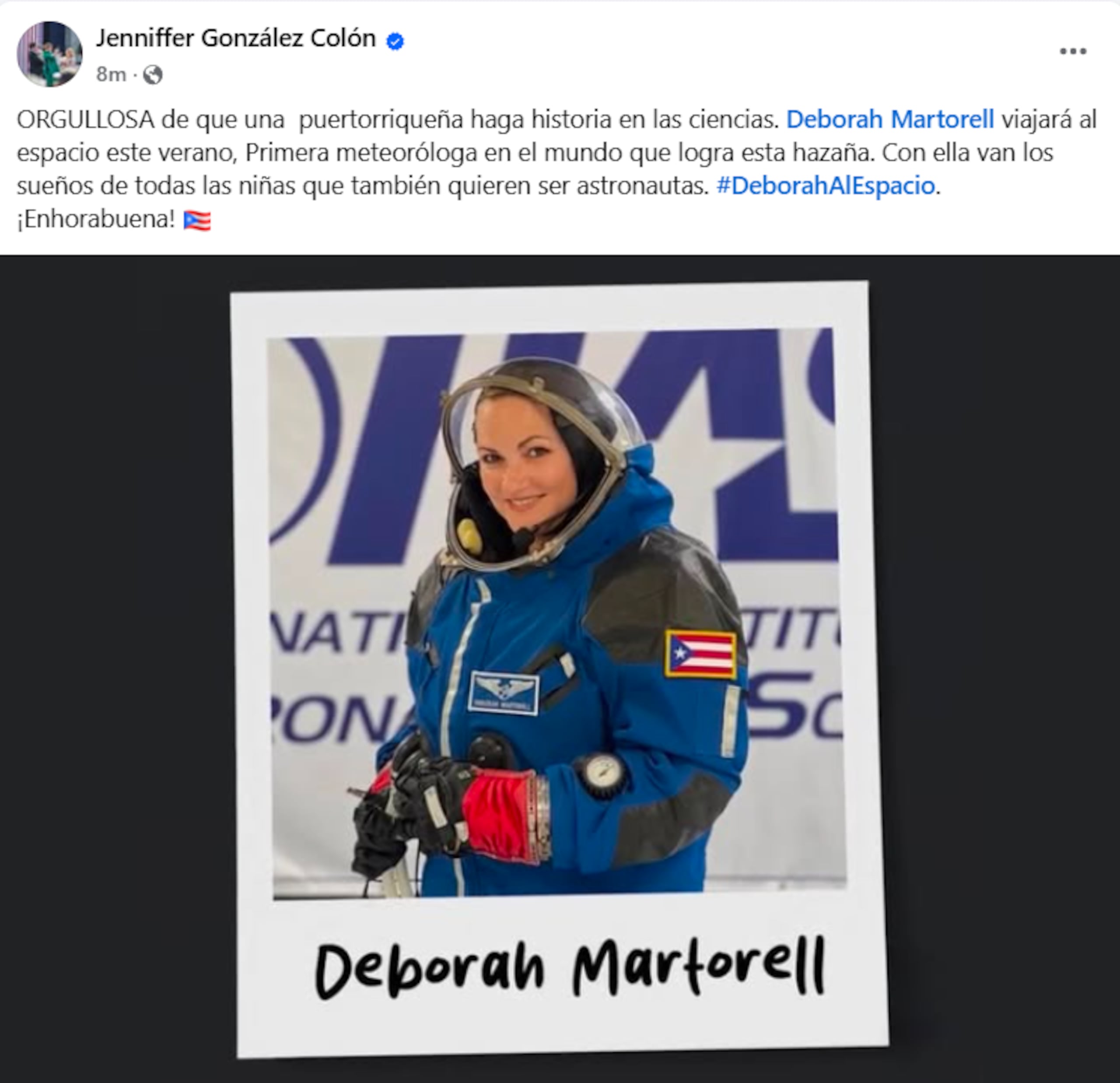 Gobernadora sobre Déborah Martorell