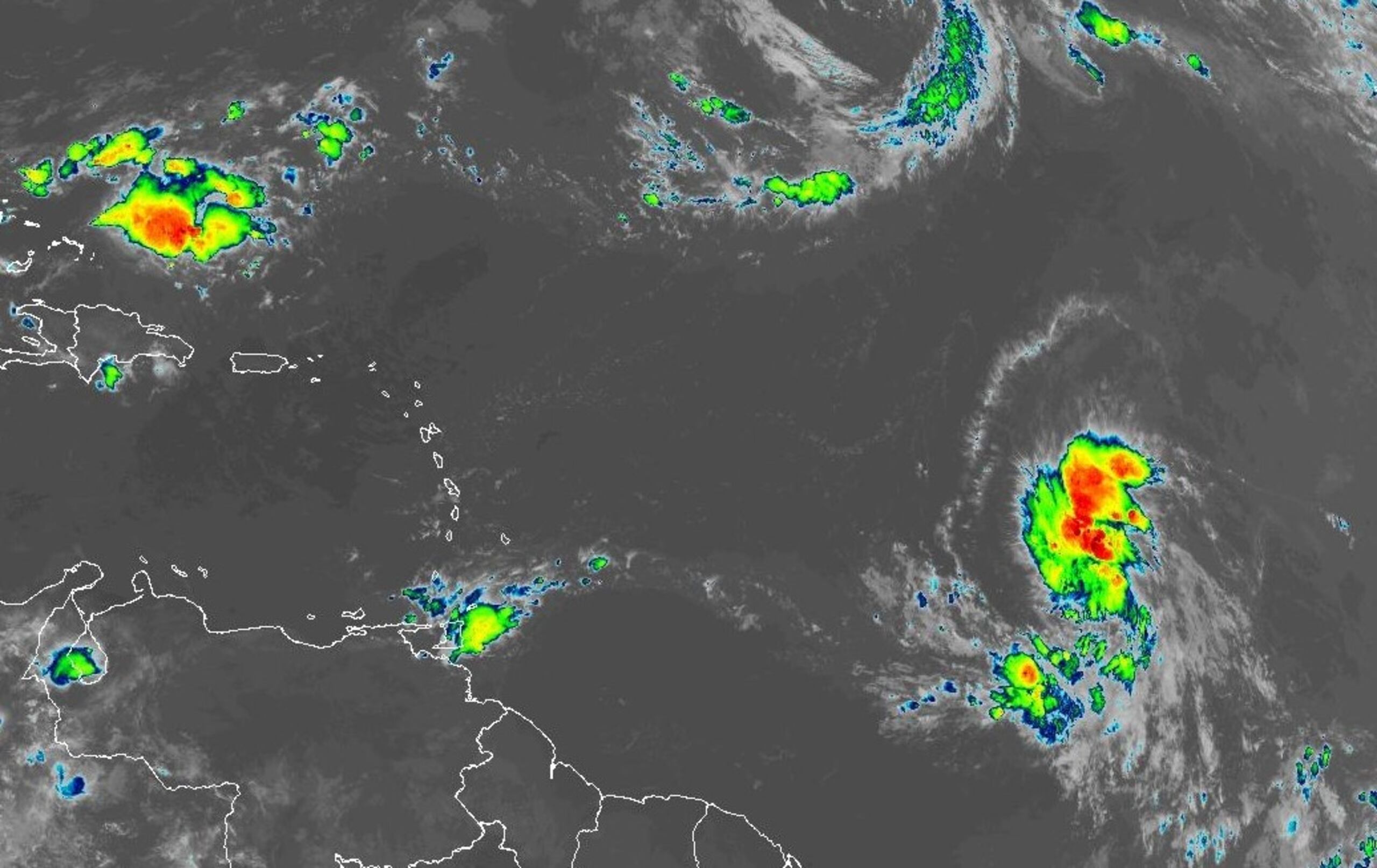 Imagen de satélite de la onda tropical la mañana del 5 de septiembre de 2023.