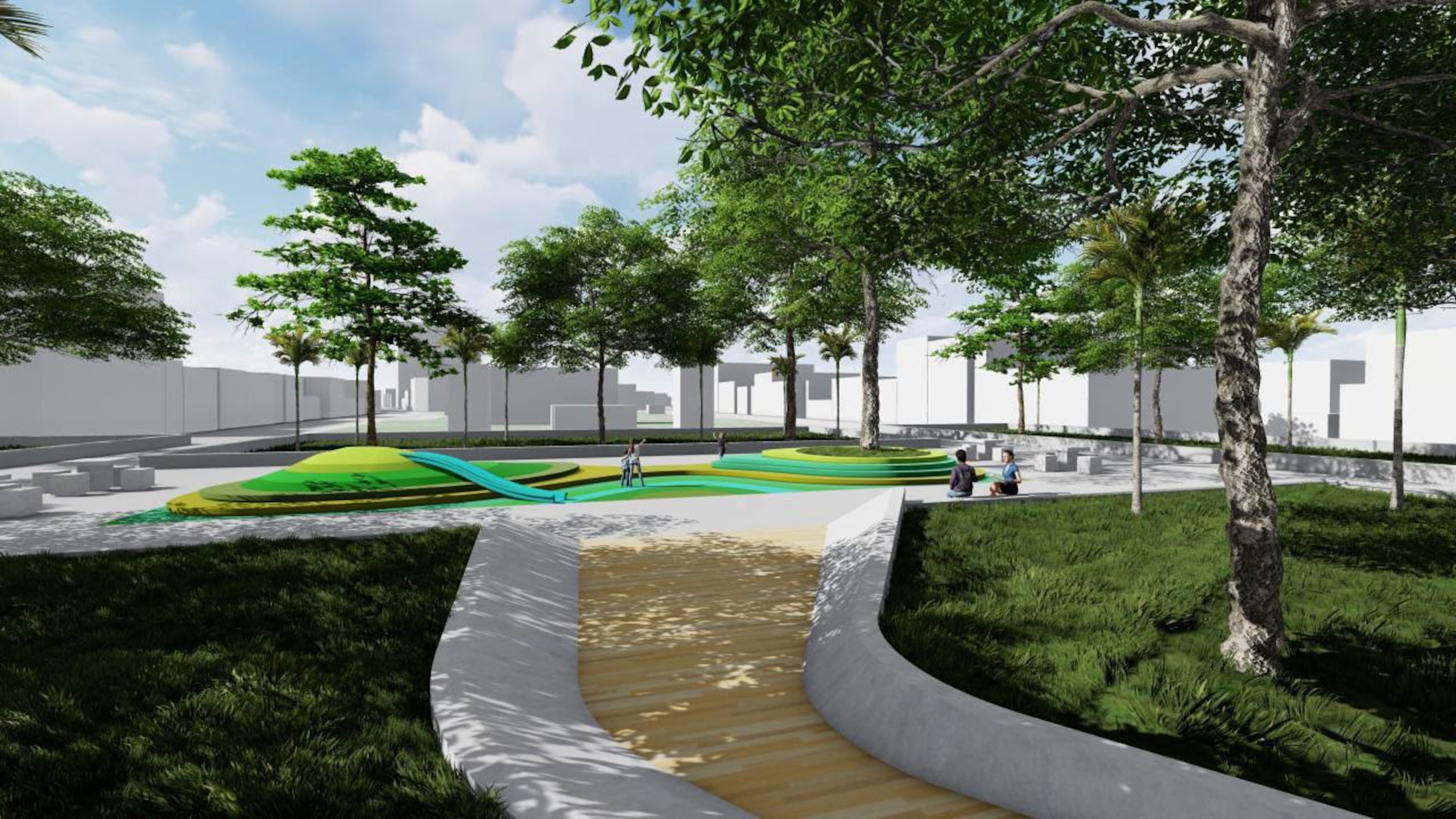 Las plazas serán rehabilitadas en todas sus áreas.