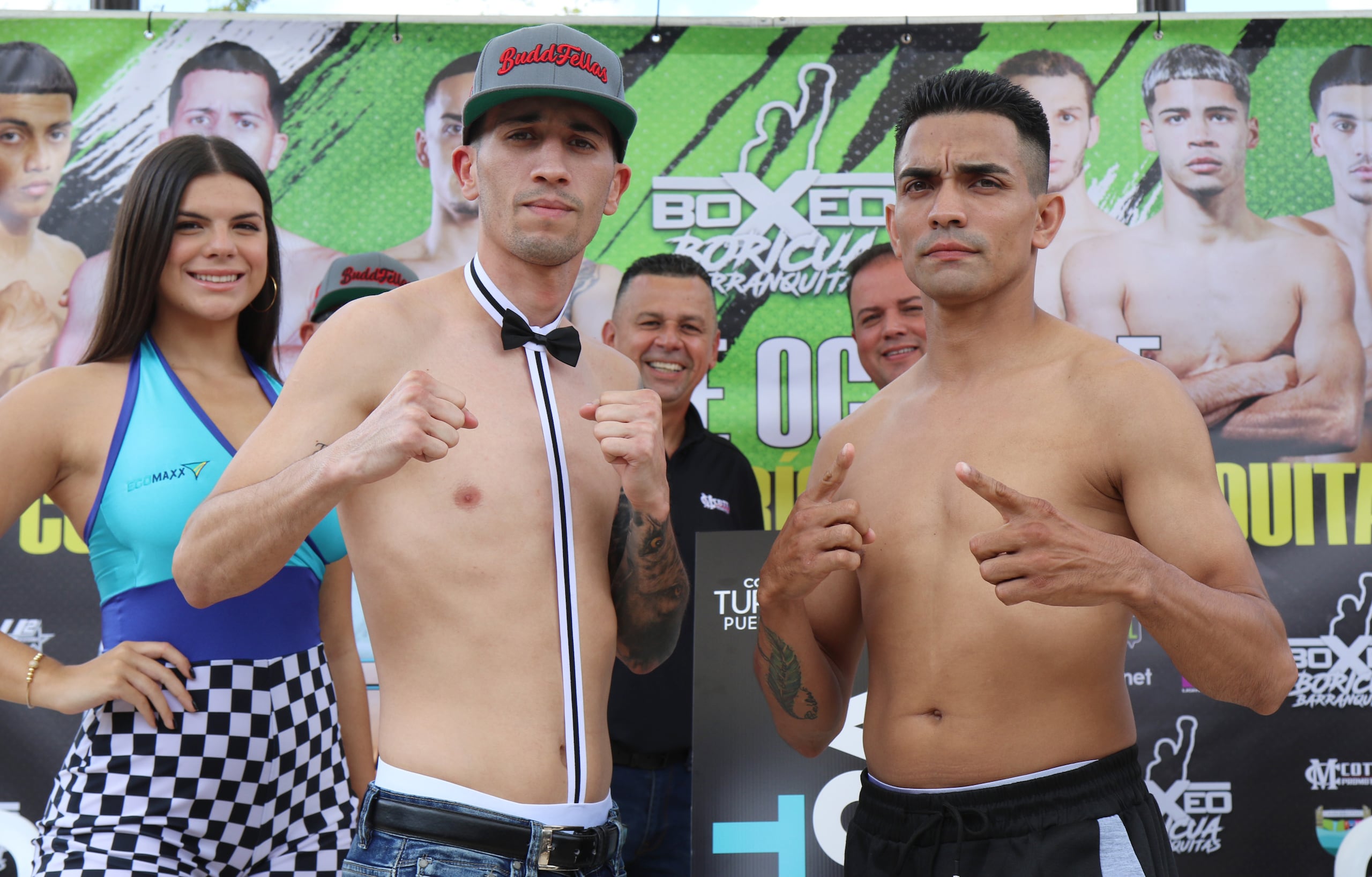 Bryan Chevalier y su rival de este sábado, el nicaragüense Martín Díaz.