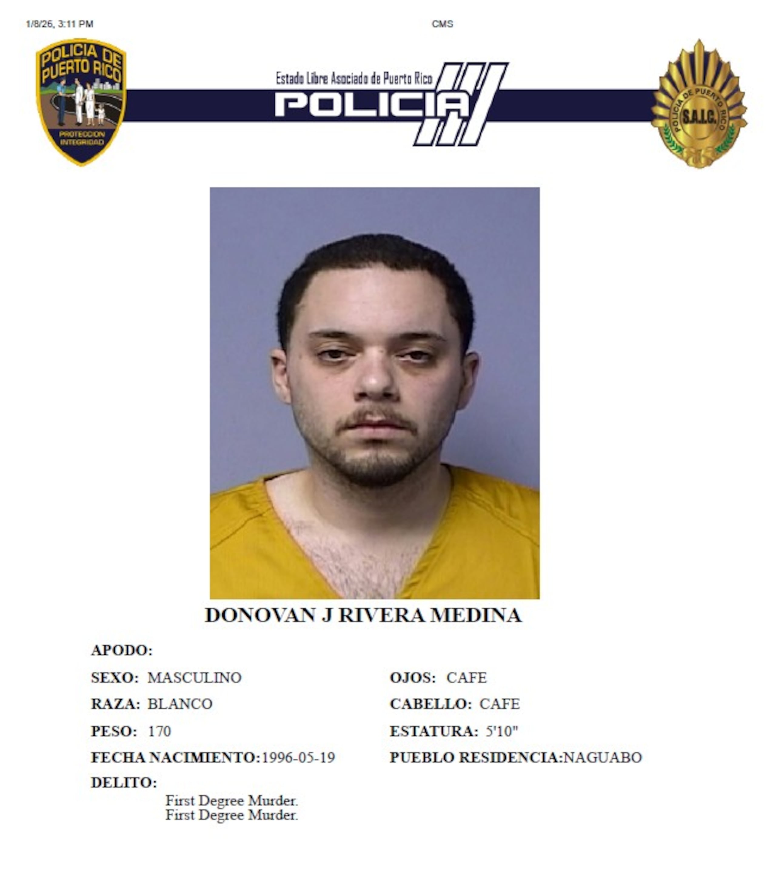 Donovan J. Rivera Medina.