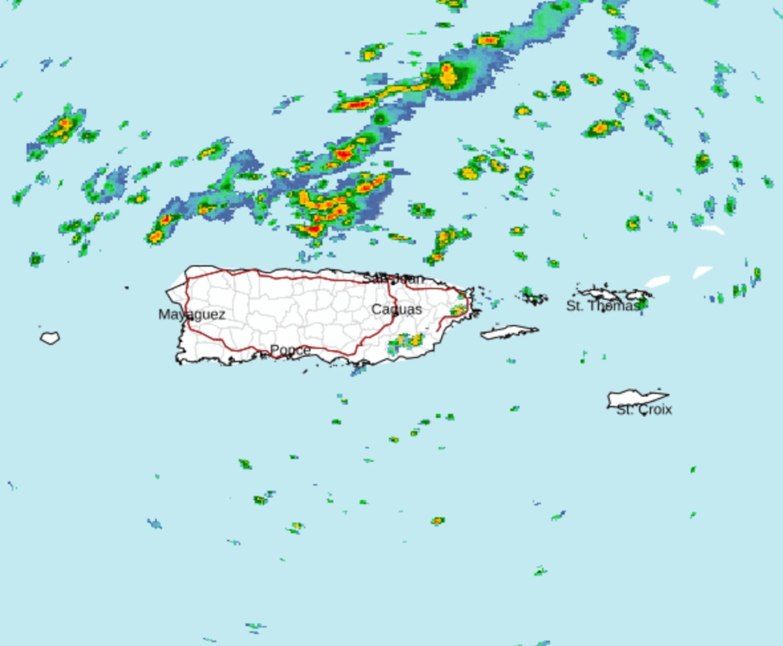 Lluvia en Puerto Rico.