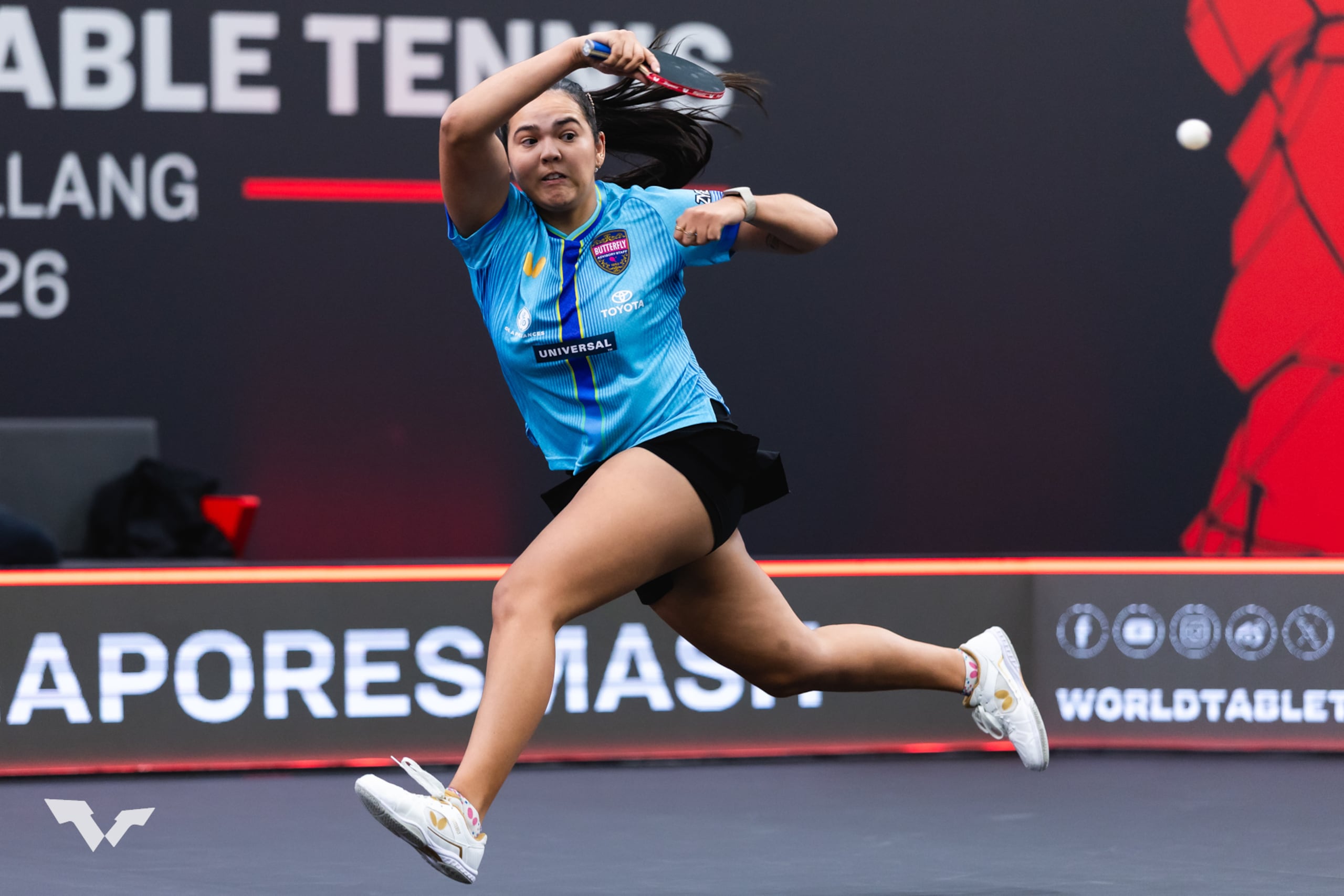 Adriana Díaz en el Singapore Smash 2026.