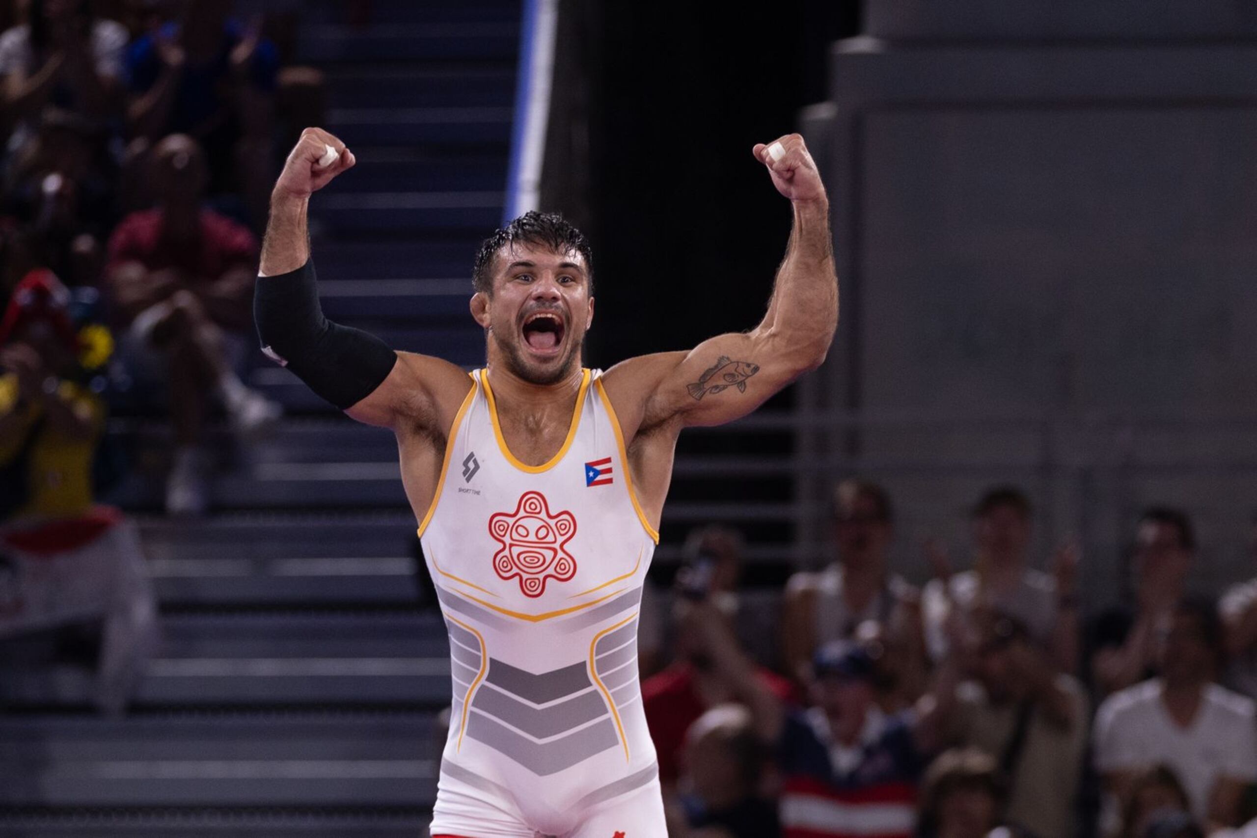 Sebastián Rivera tras ganar el combate por la medalla de bronce.