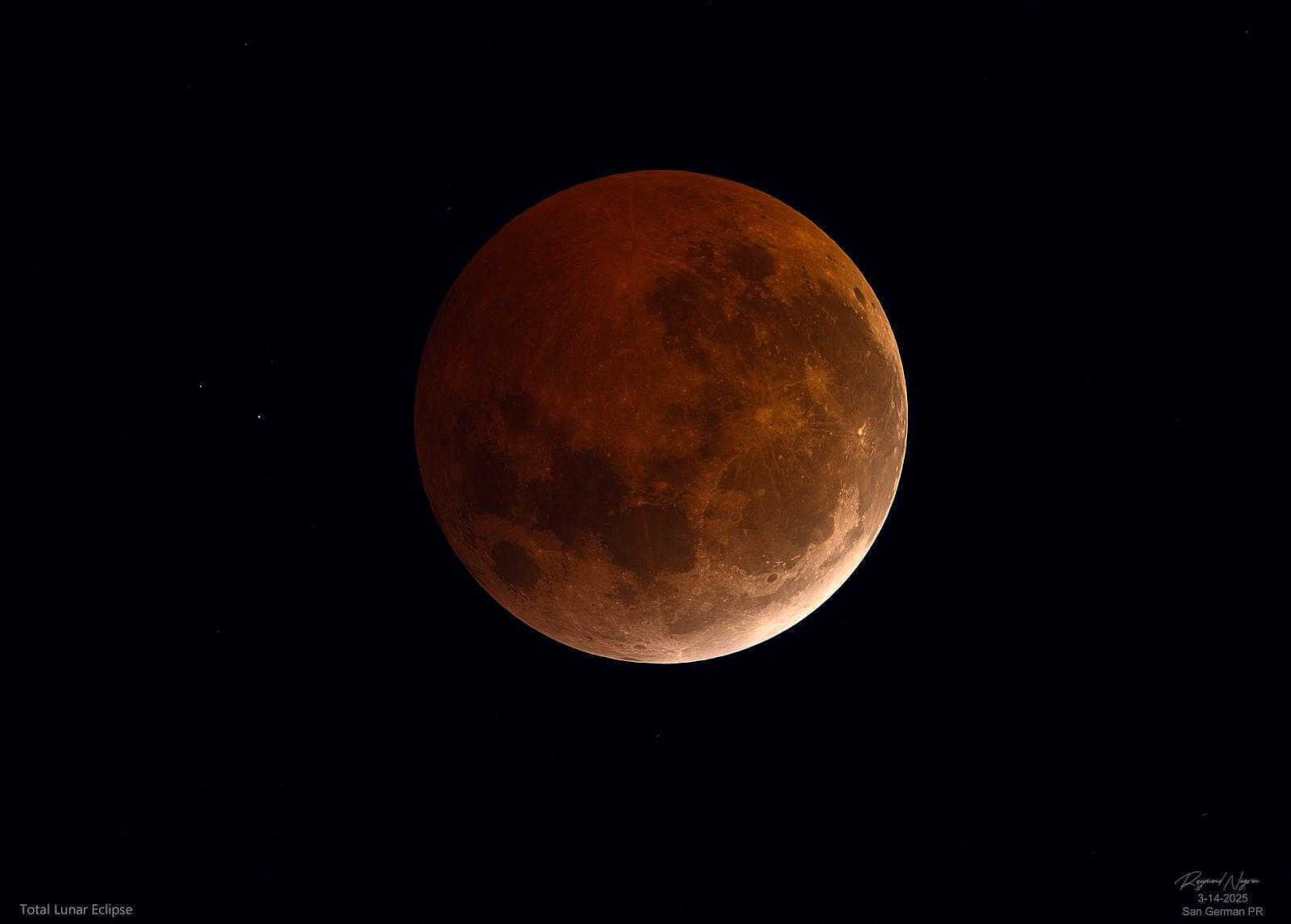 Así se vio desde San Germán.
