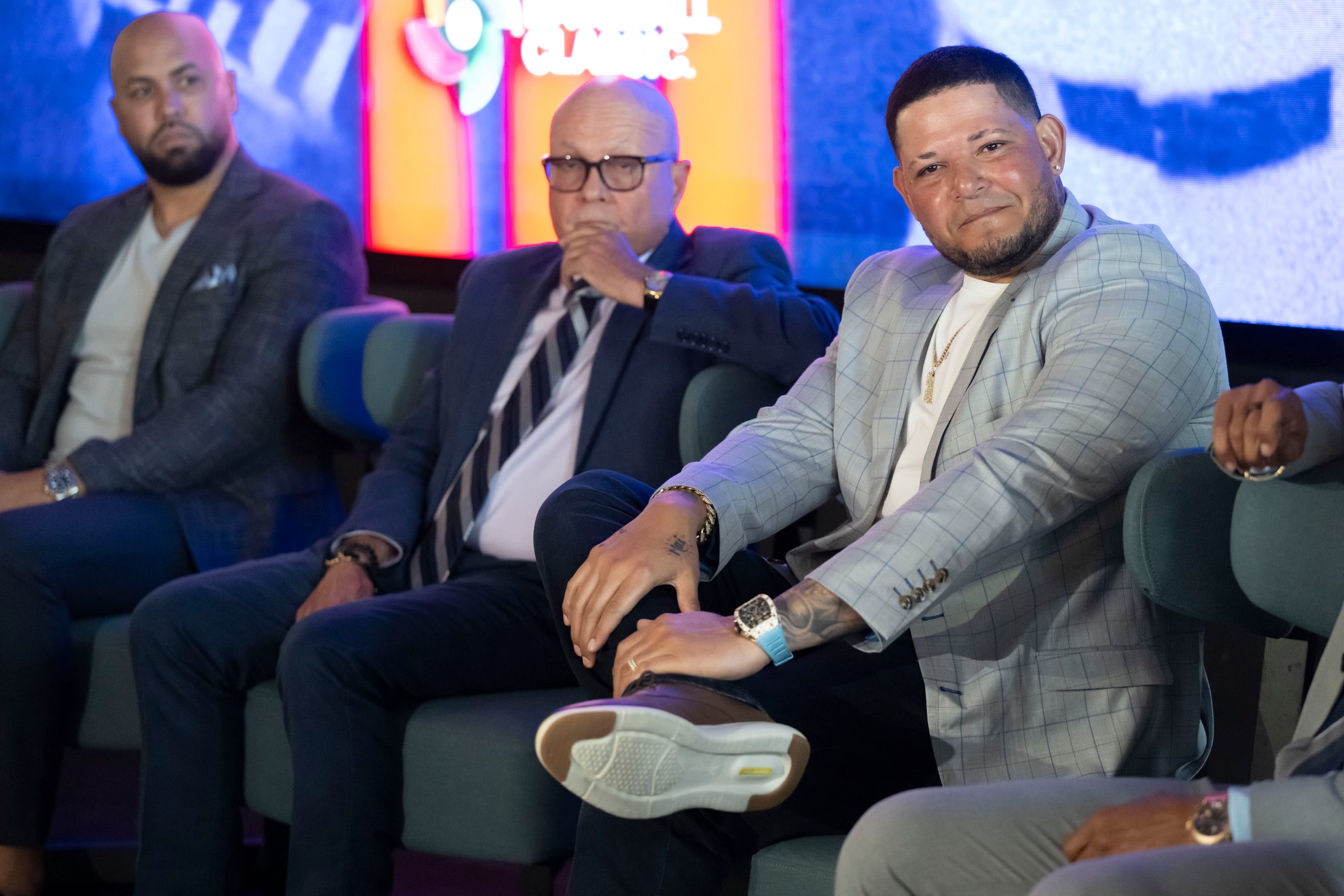 Carlos Beltrán, José Quiles y Yadier Molina.