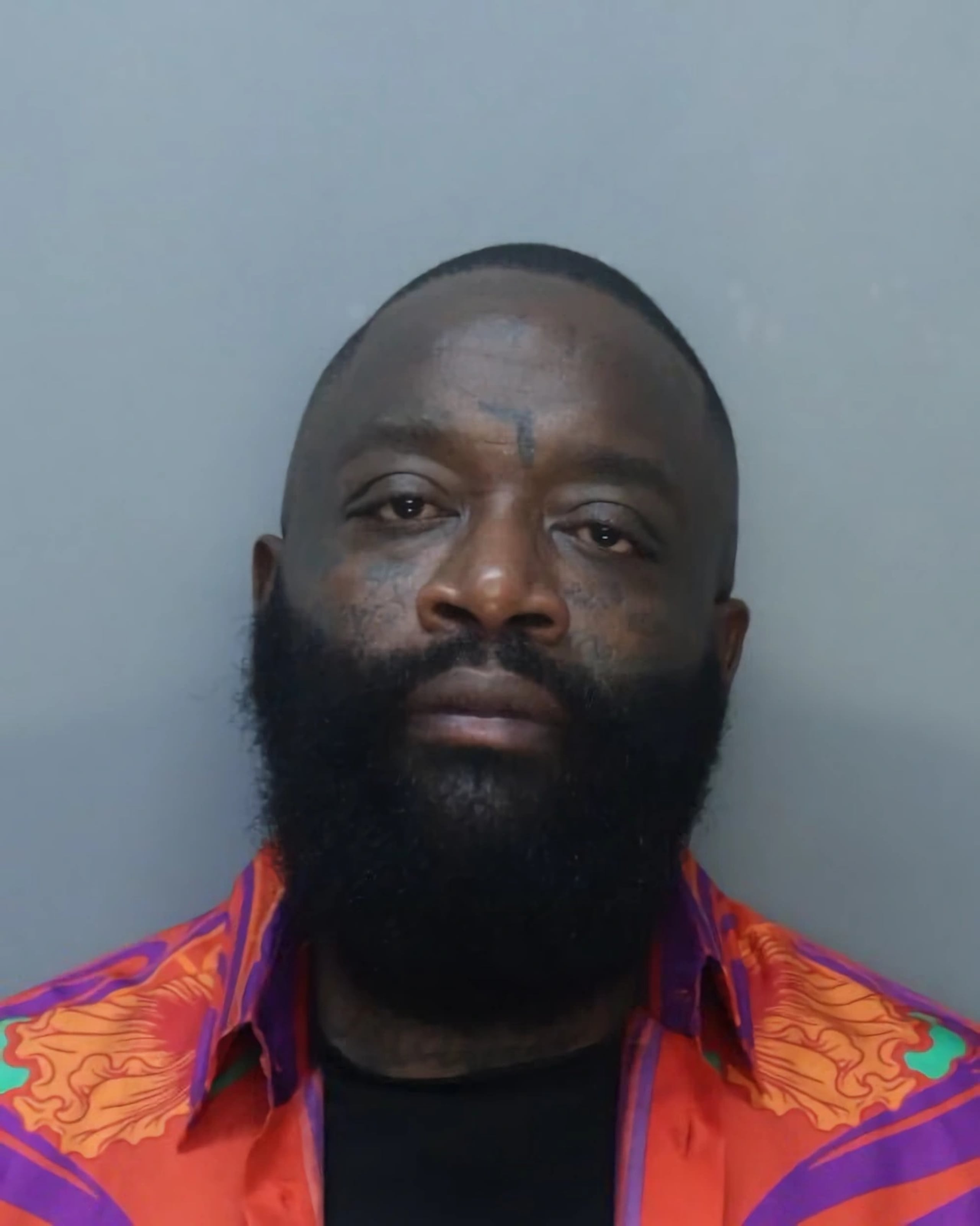 Fotografía cedida donde aparece Rick Ross, de 50 años cuyo nombre legal es William Leonard Roberts. EFE/ Correcciones Condado Miami Dade