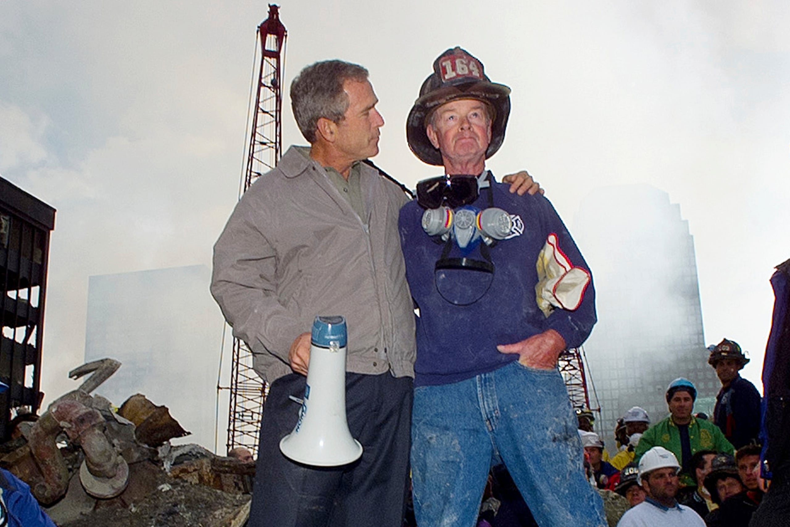 George W. Bush, junto a Bob Beckwith.