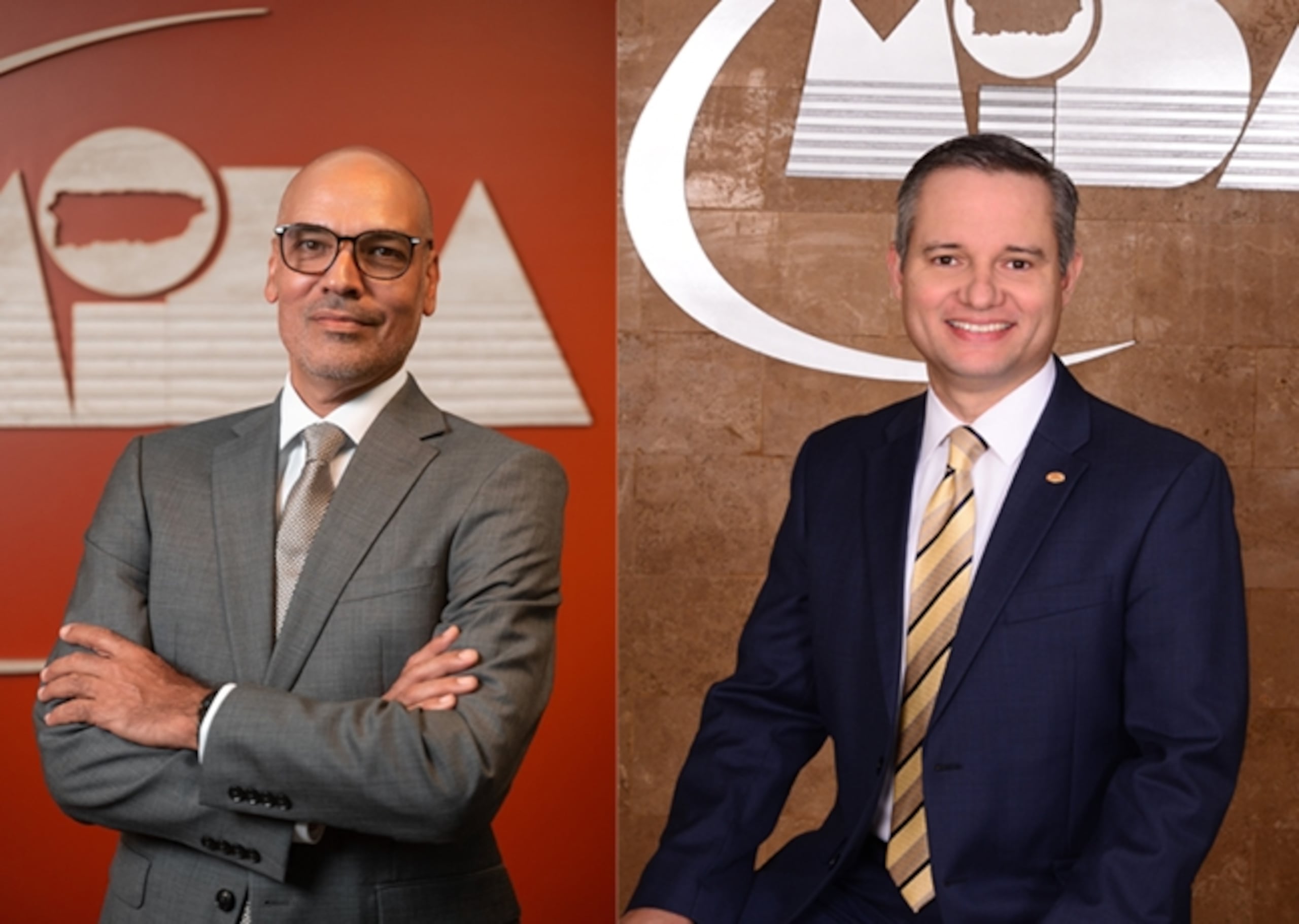 Félix Aponte, presidente de MIDA (izquierda) y el licenciado Manuel Reyes Alfonso, vicepresidente ejecutivo de a organización.