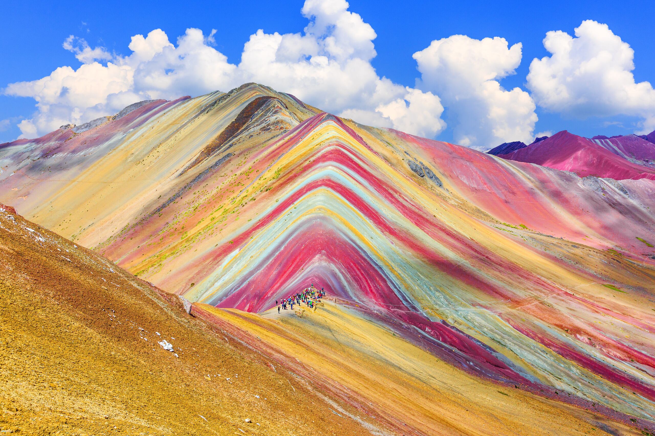 Montañas de colores de Perú.