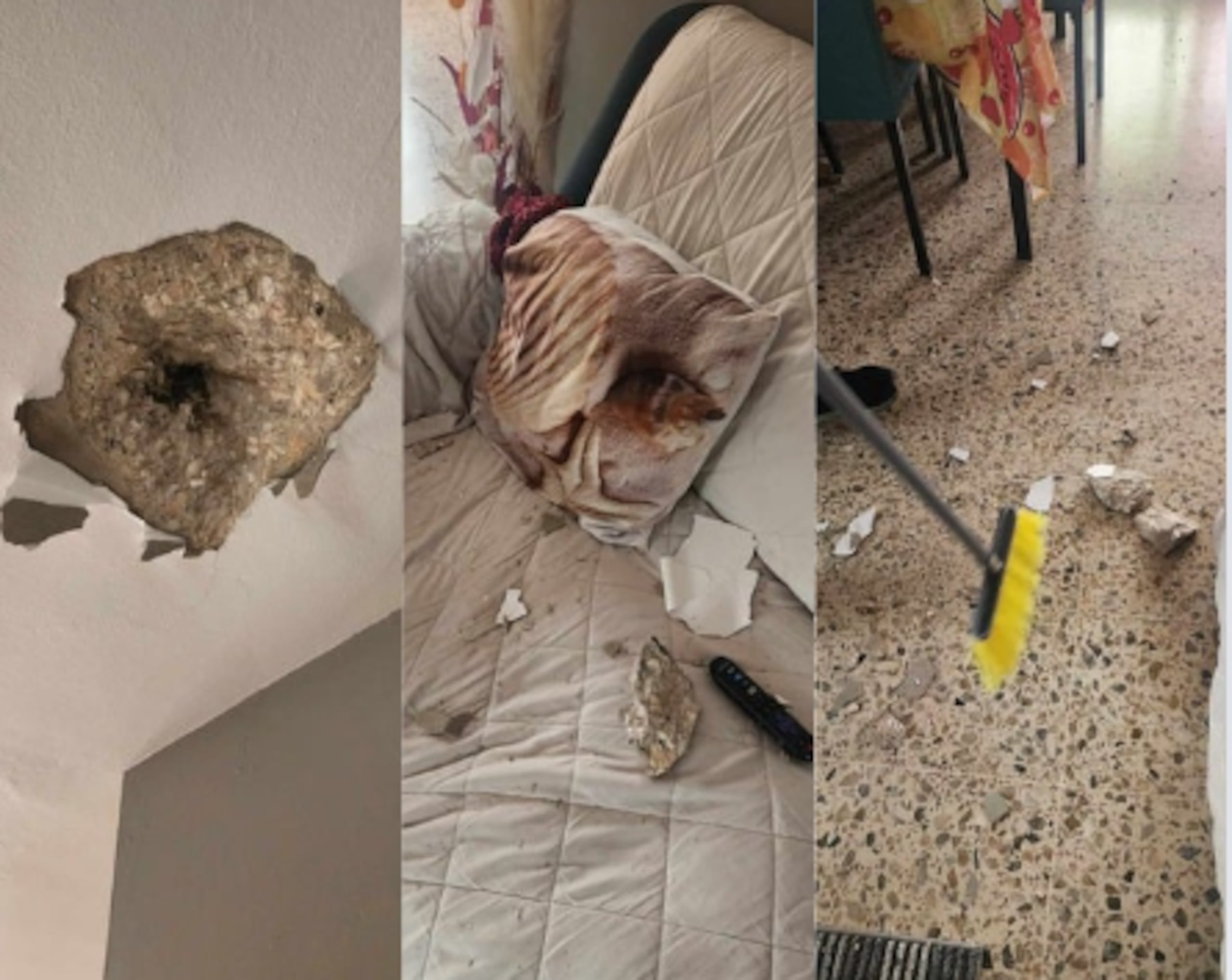 Tras la descarga que provocó que se desprendieran pedazos del techo, la mujer fue trasladada por un familiar a un hospital de la zona para recibir atención médica.
