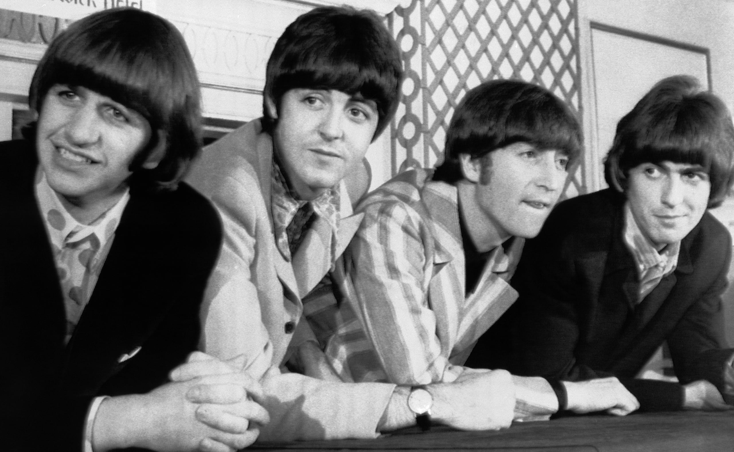 Los miembros de los Beatles, Ringo Starr; Paul McCartney; John Lennon; y George Harrison, durante una rueda de prensa en Nueva York, el 23 de agosto de 1966.