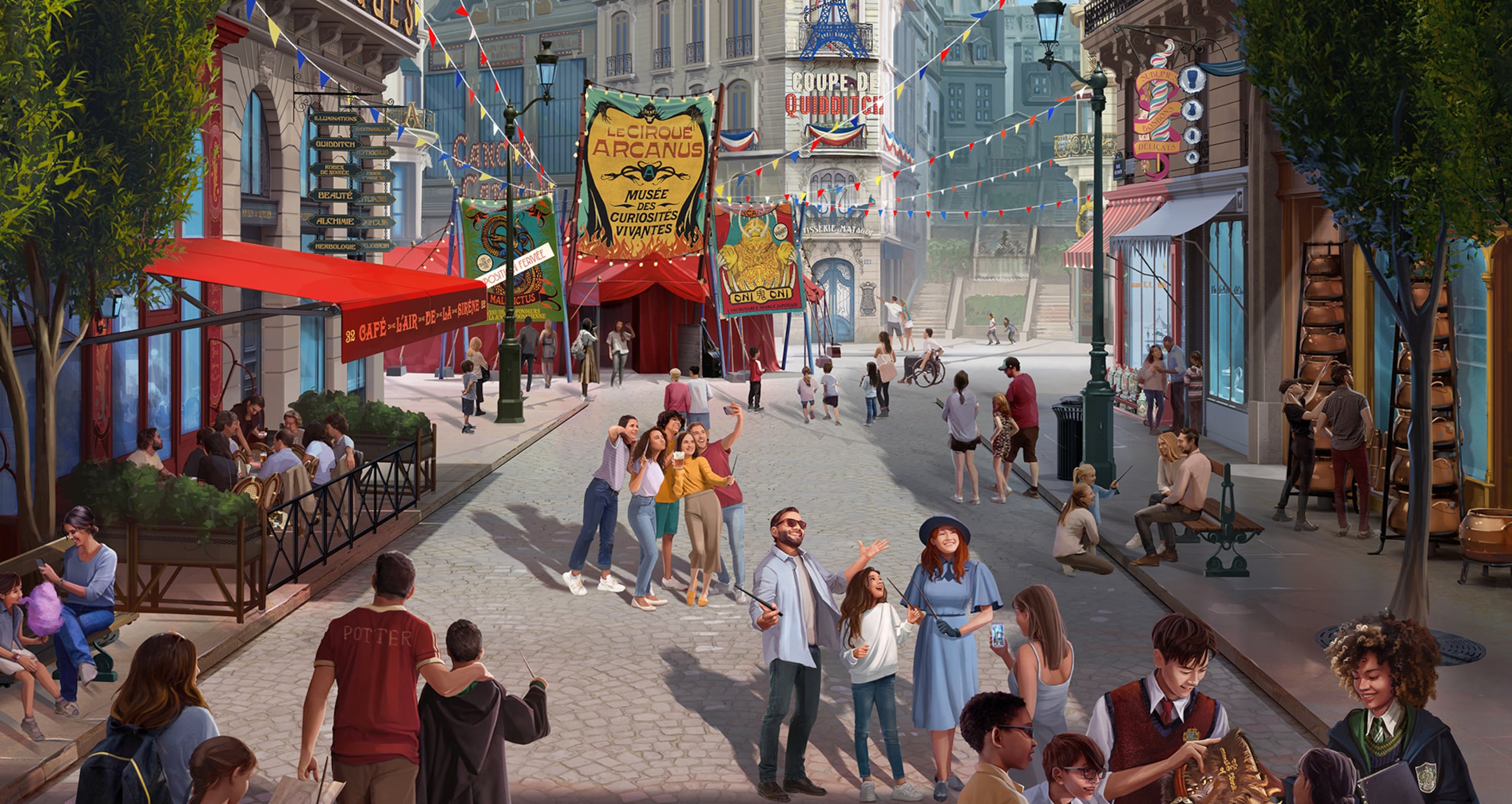 Fotografía cedida por Universal Orlando Public Relations de un render de lo que sería el parque Universal Orlando 'The Wizarding World of Harry Potter - Ministry of Magic', la tercera entrega dedicada al universo del mago Harry Potter que albergará este complejo de parques temáticos ubicados en Florida.