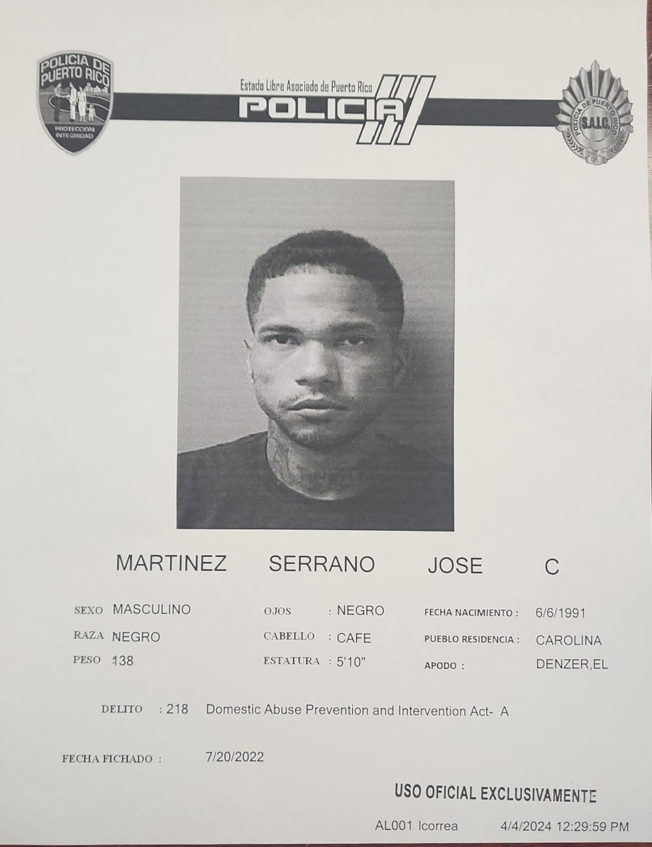 Ficha de José C. Martínez Serrano