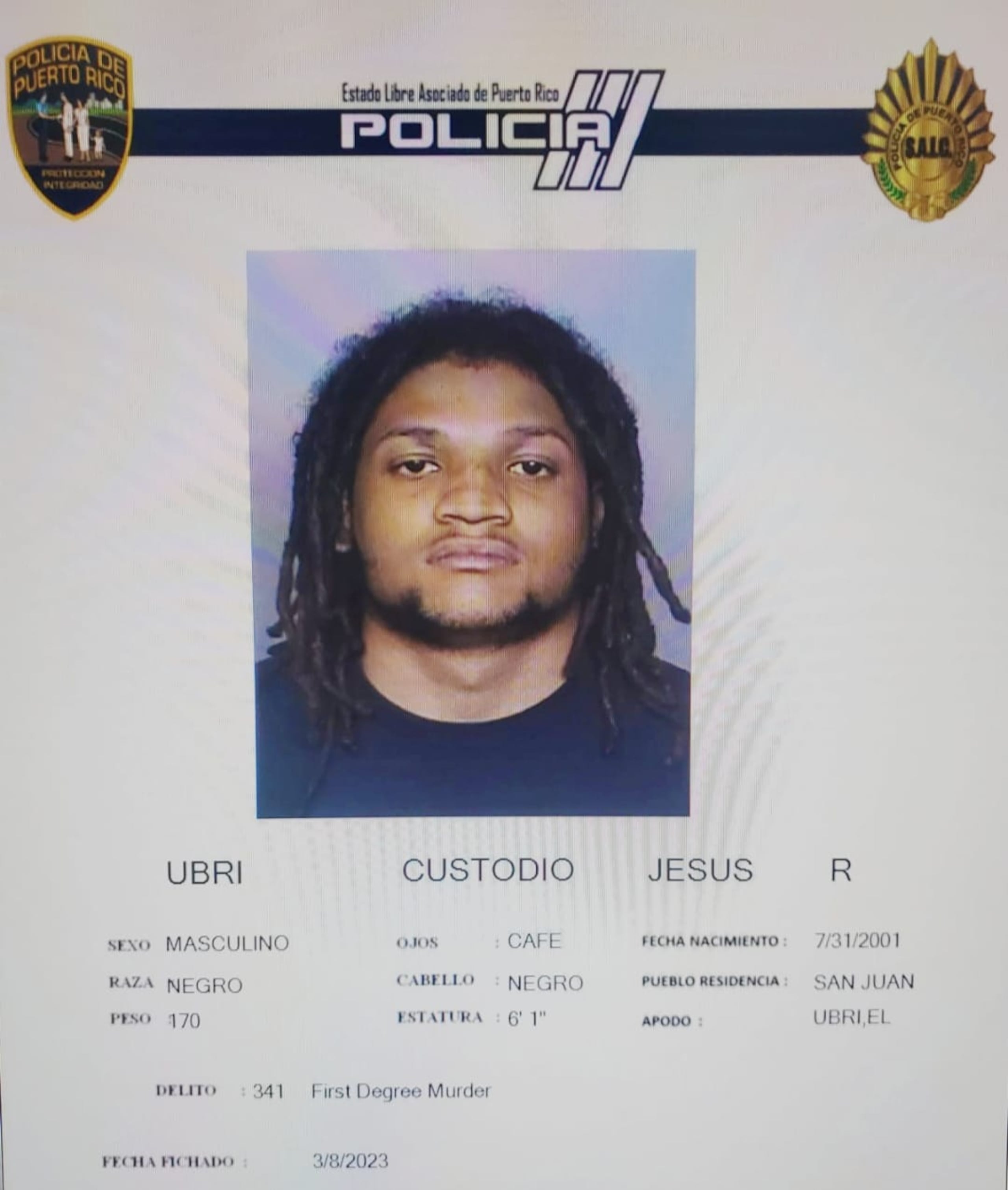 Jesús R. Ubri Custodio, será sentenciado por asesinato, tentativa de asesinato y violación a la Ley de Armas, el 23 de enero de 2026.