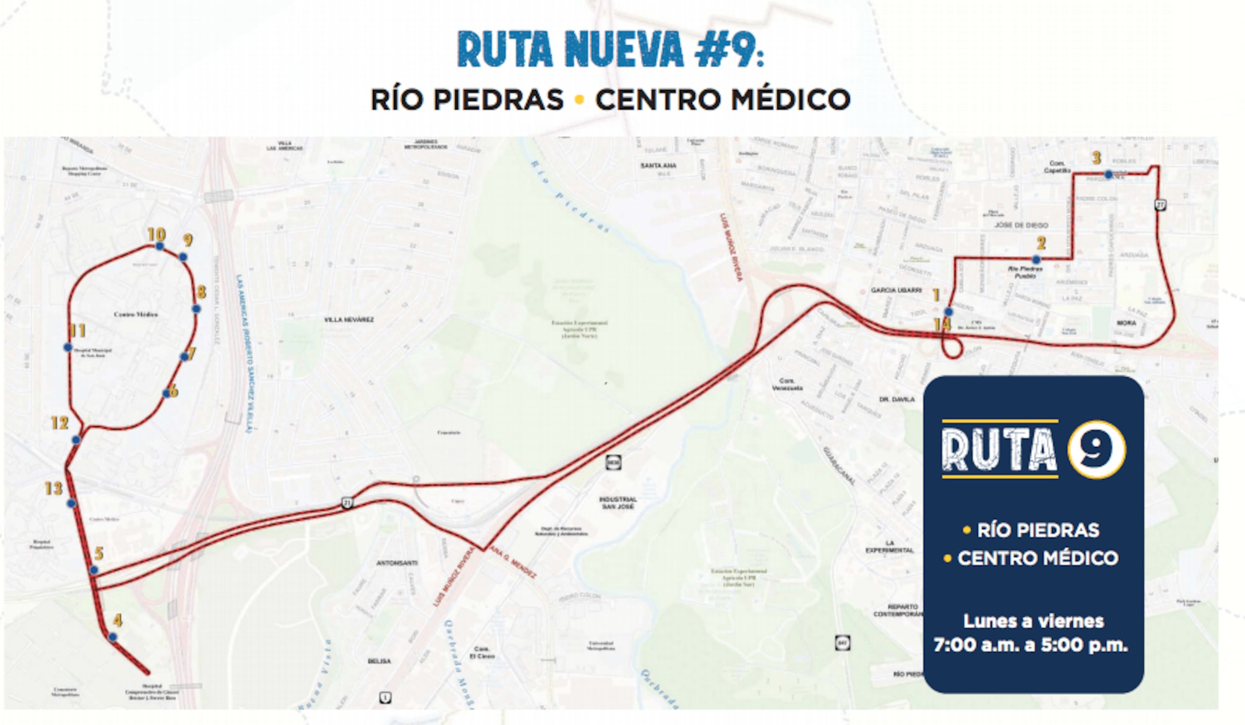 Nueva ruta de transportación pública gratuita a la Línea de San Juan.