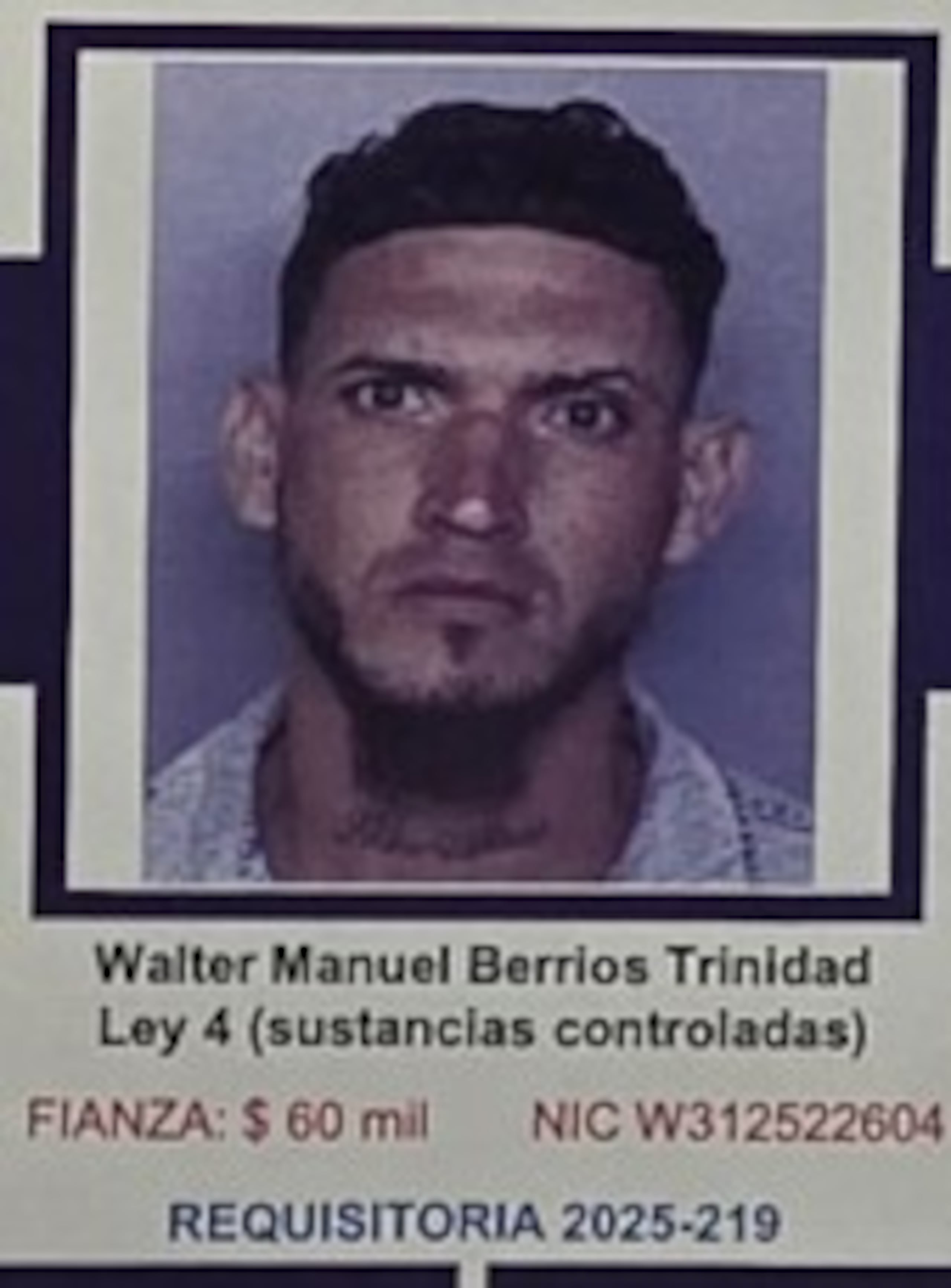 El fugitivo Walter Manuel Berríos Trinidad, fue arrestado en el residencial Vista Hermosa, en Puerto Nuevo.