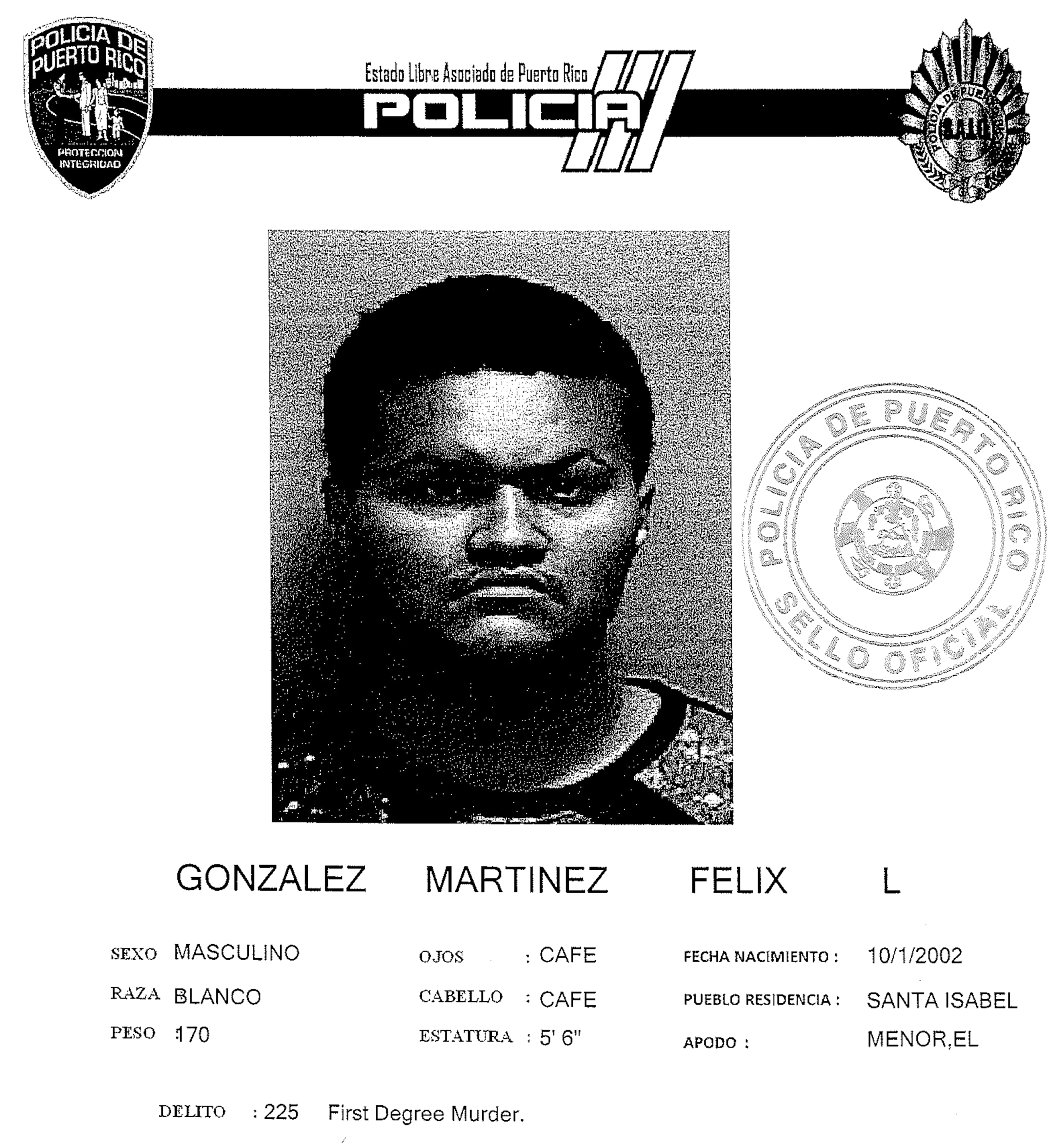 Félix Luis González Martínez, imputado de asesinar a Estanislao Colón Alvino, de 71 años, en Santa Isabel.
