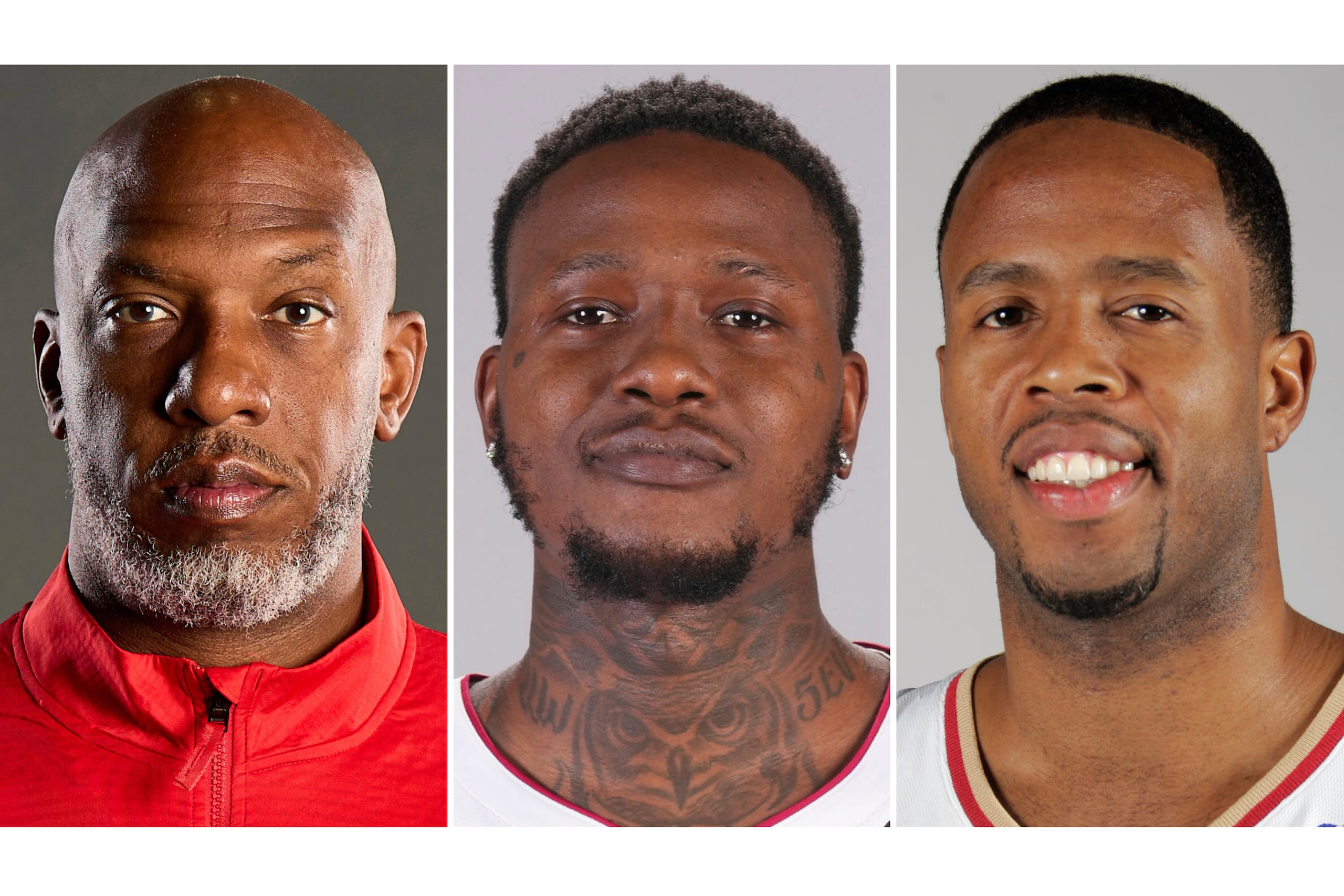 En este montaje aparecen el entrenador de Portland, Chauncey Billups, el defensa del Miami Heat, Terry Rozier, y el exjugador y excoach asistente Damon Jones.