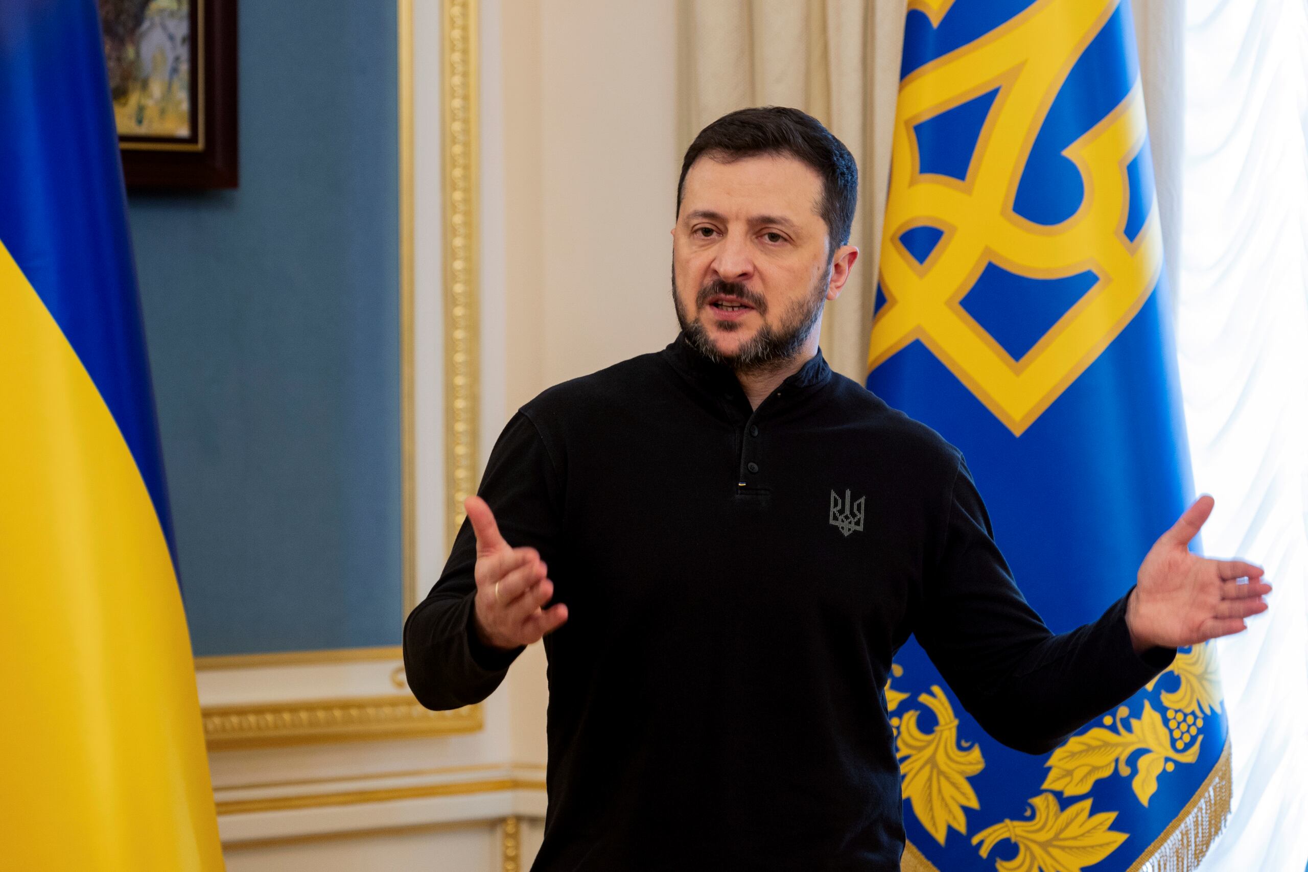 El presidente de Ucrania, Volodymyr Zelensky. (Tetiana Dzhafarova/Pool Photo via AP)