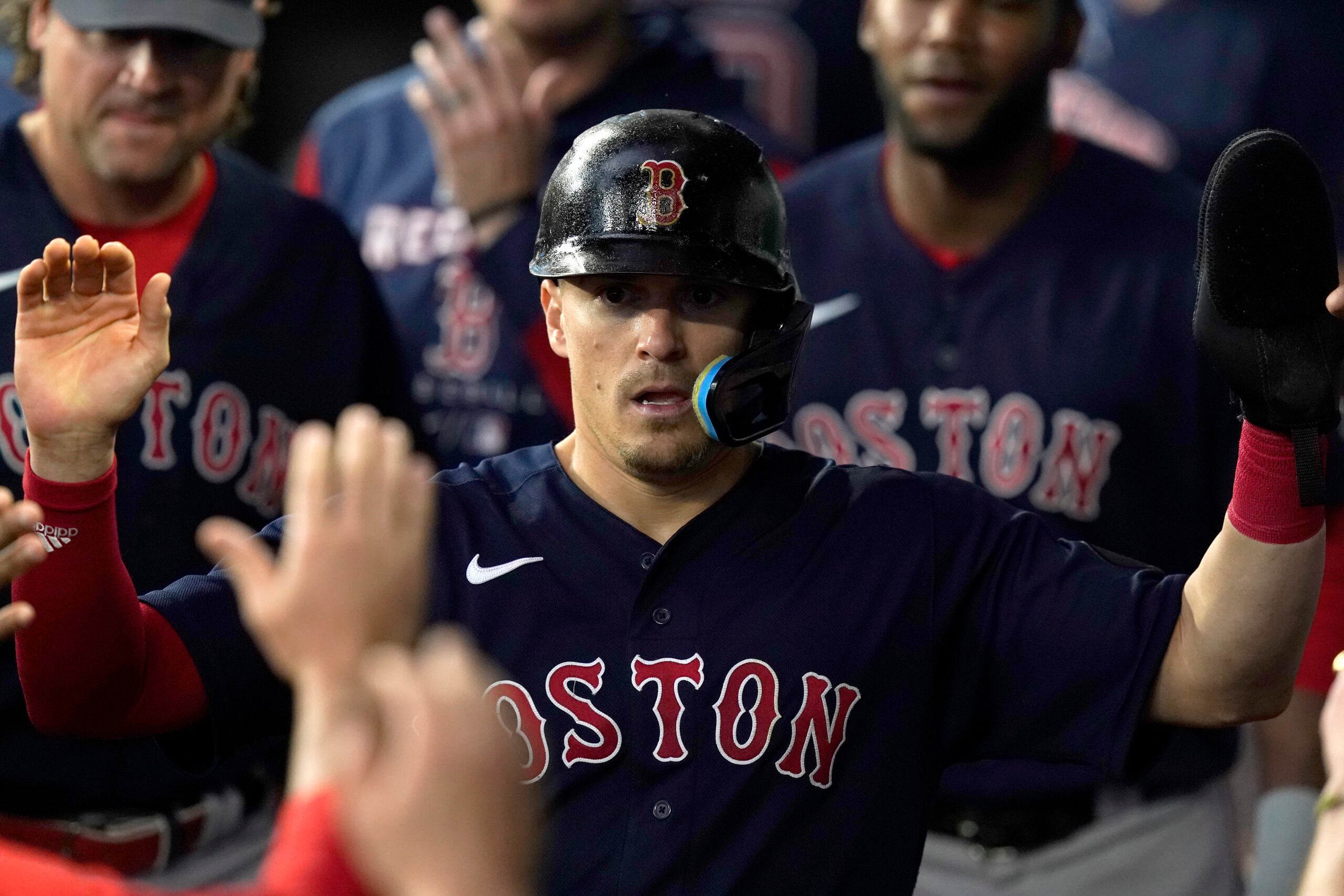 Kike Hernández ha jugado sus tres temporadas más recientes en Boston. Las previas seis antes que eso, con los Dodgers.