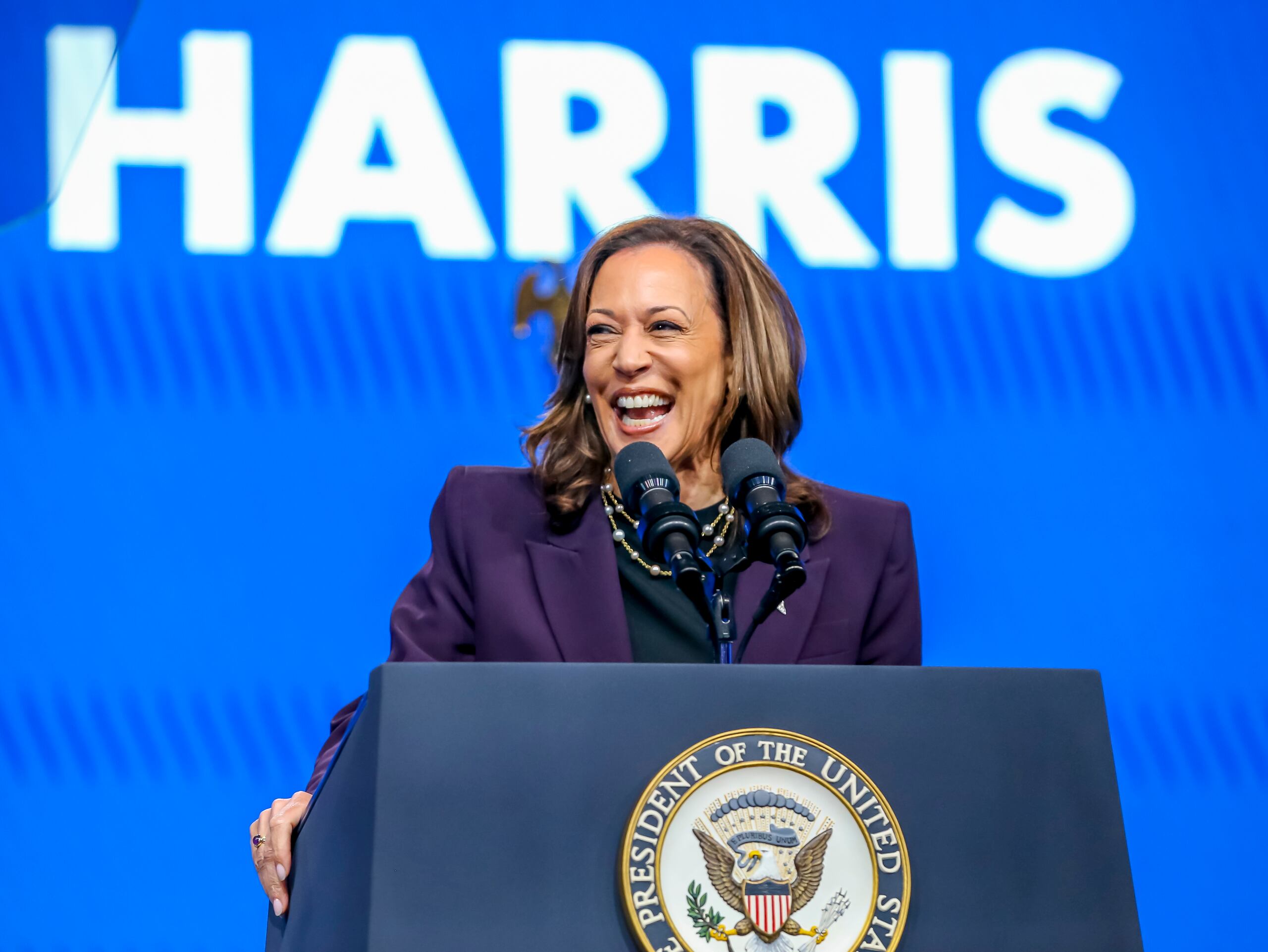La vicepresidenta de los Estados Unidos, Kamala Harris (EFE/LESLIE PLAZA JOHNSON)