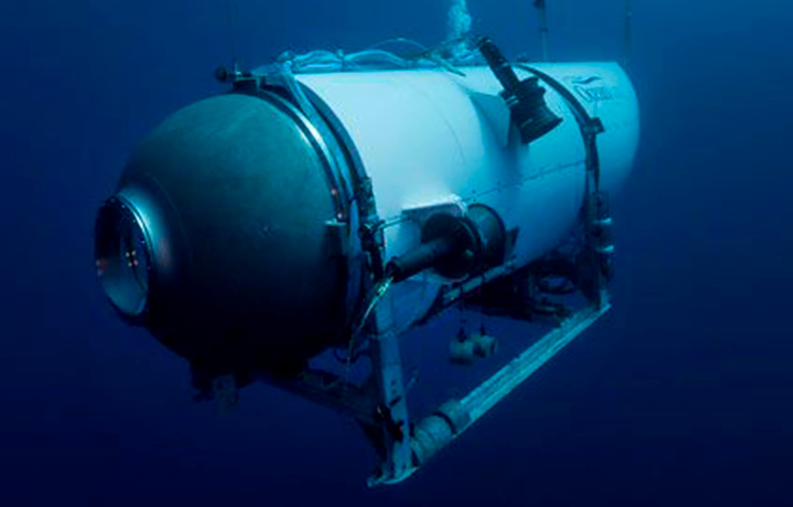 ARCHIVO - Esta imagen sin fecha facilitada por OceanGate Expeditions en junio de 2021 muestra el sumergible Titan de la empresa. (OceanGate Expeditions via AP, Archivo)
