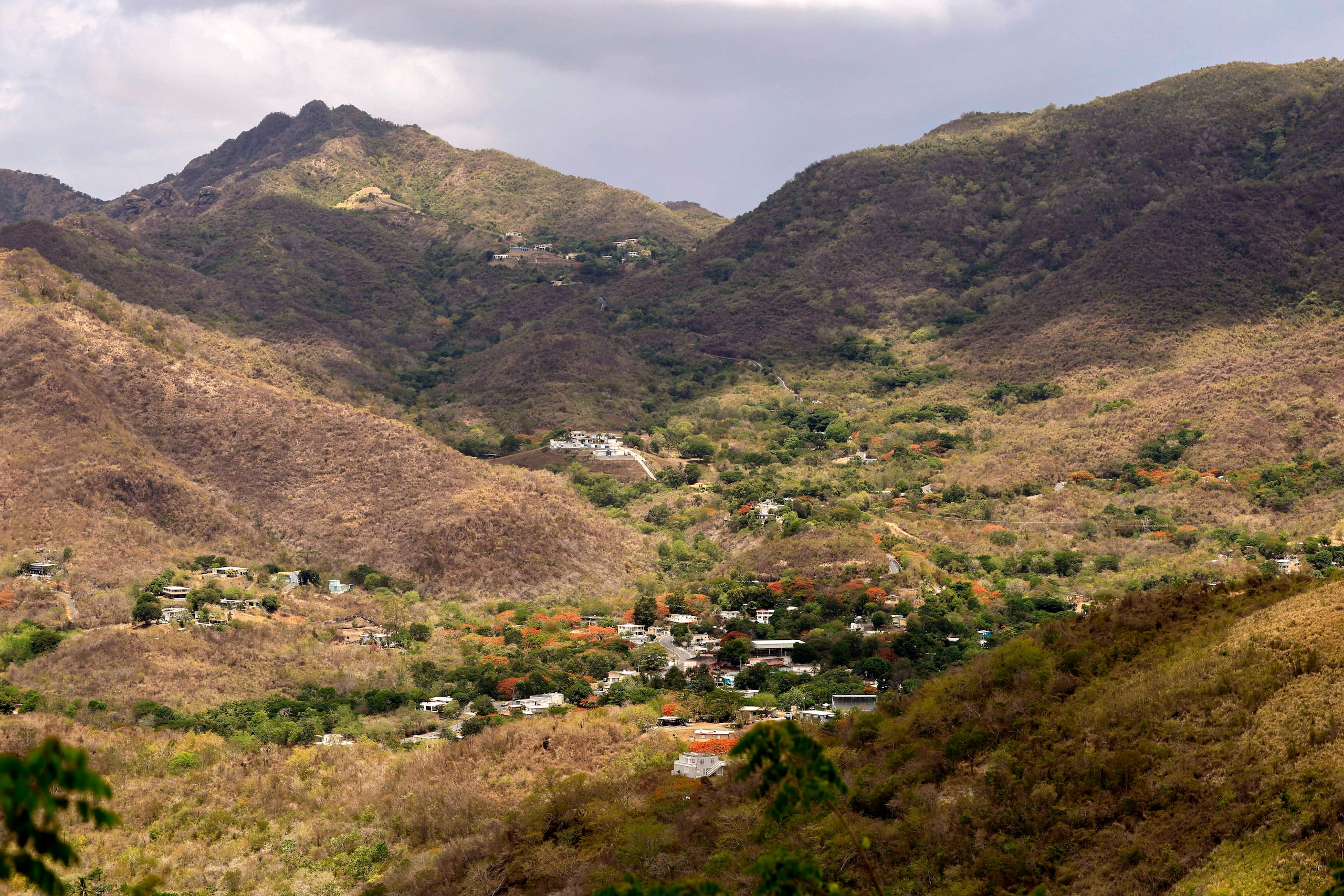 Fotografía que muestra el efecto de la sequía en las montañas de Cayey