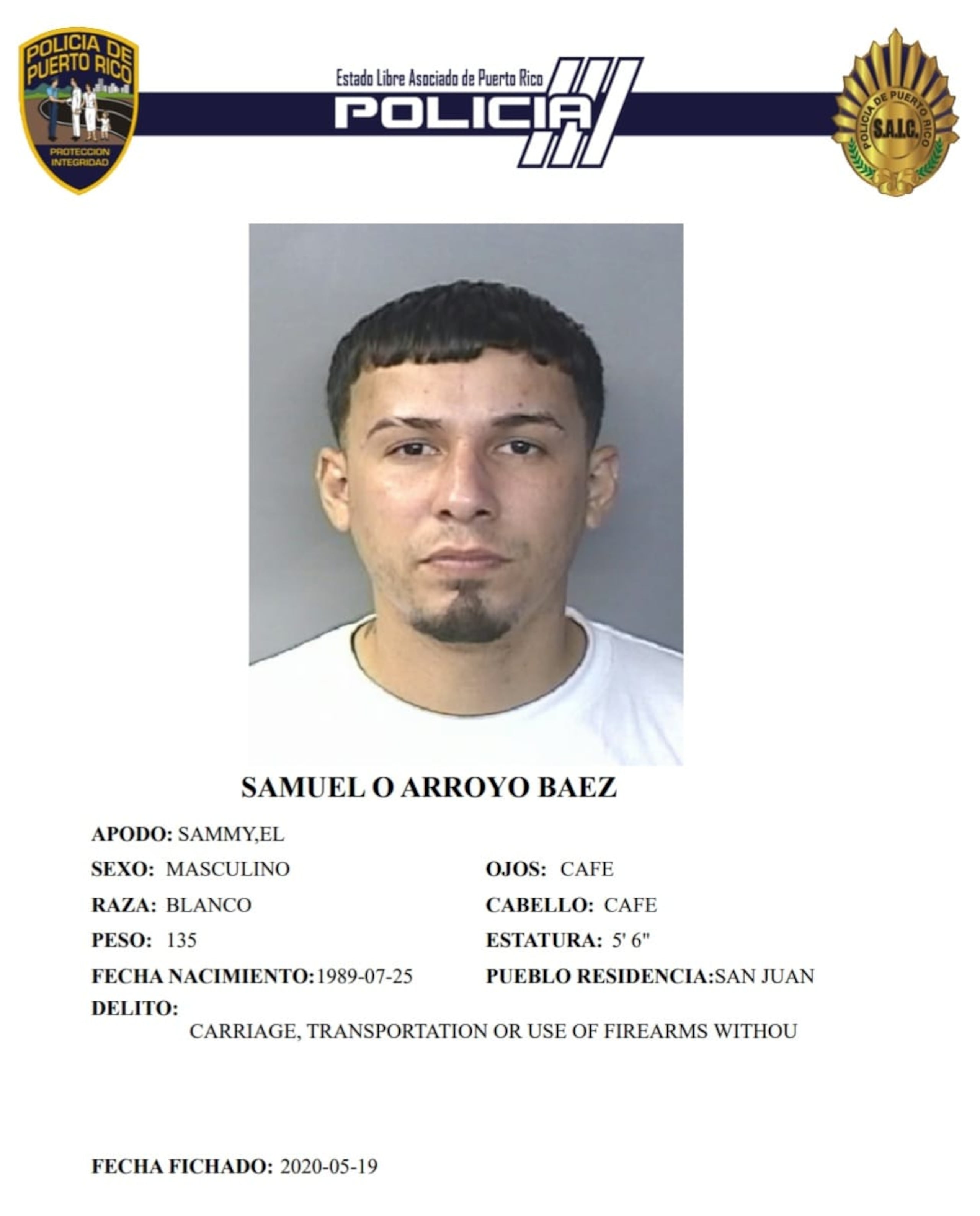 Samuel O. Arroyo Báez, fue asesinado en Puerto Nuevo mientras se encontraba en la espera del pago de liquidación de un trabajo al que renunció.