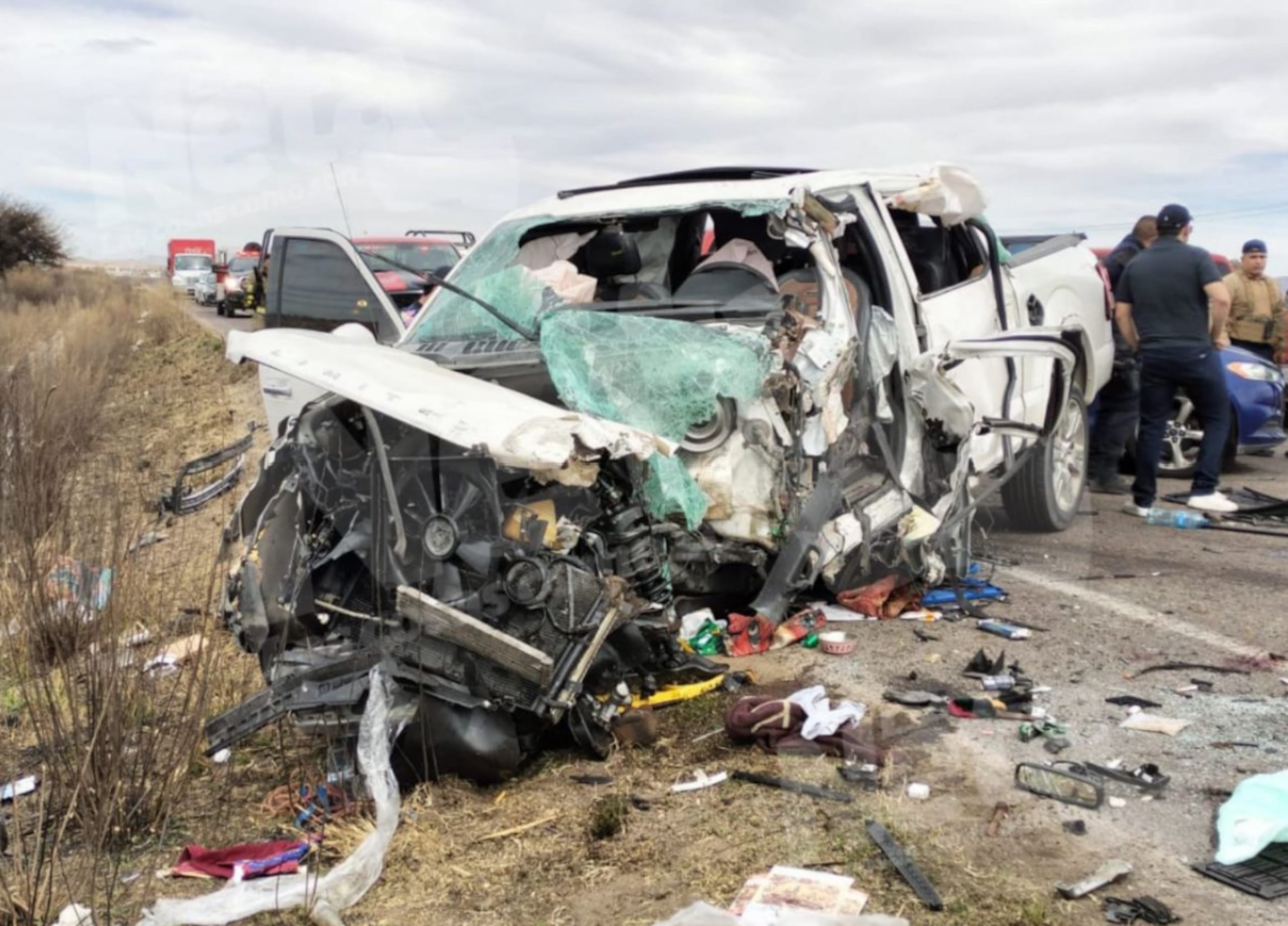 Así quedó la guagua Ford que conducía el boricua Gabriel Josué Cartagena Meléndez.