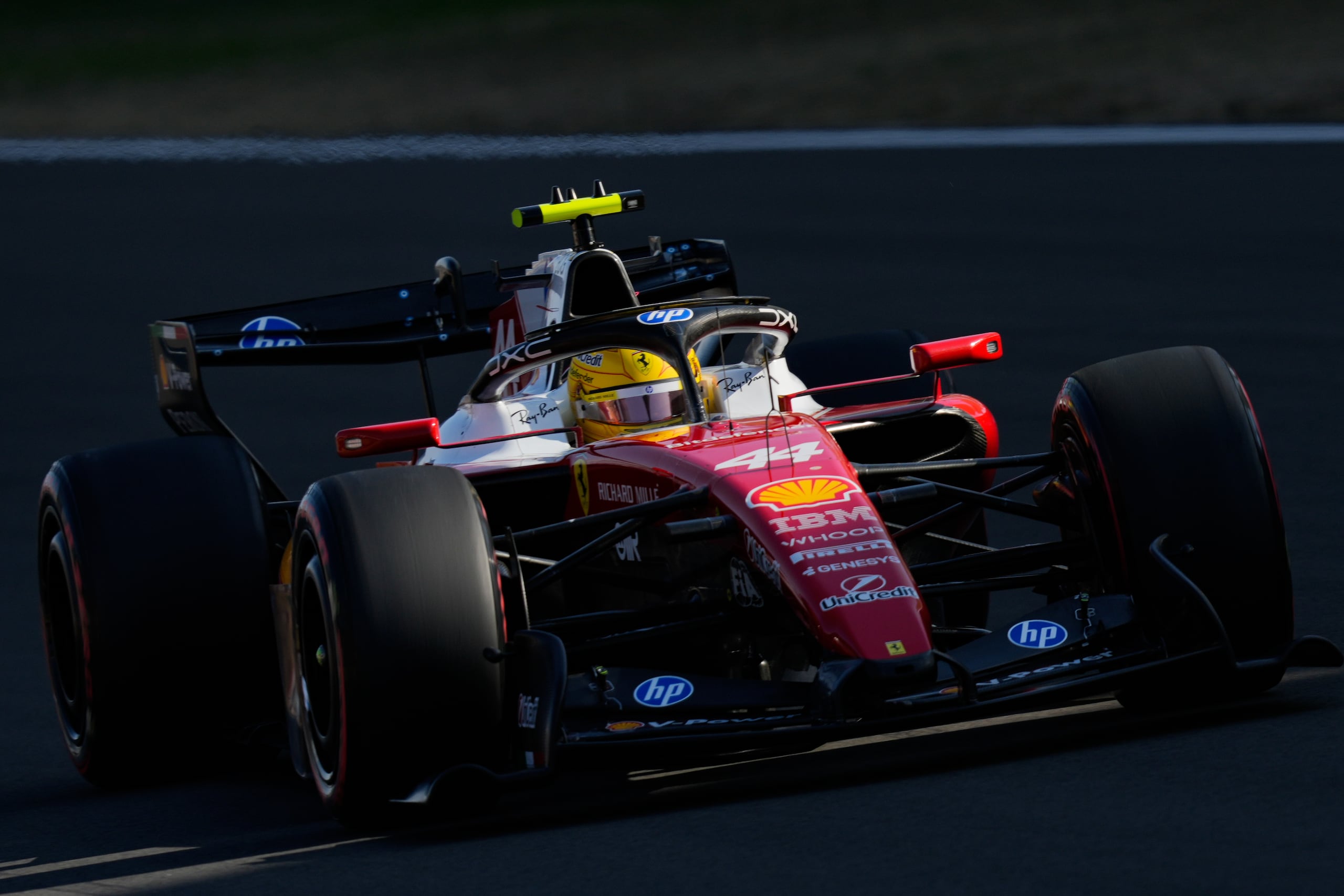 Lewis Hamilton, piloto de Ferrari, durante el clasificatorio al Gran Premio de China.