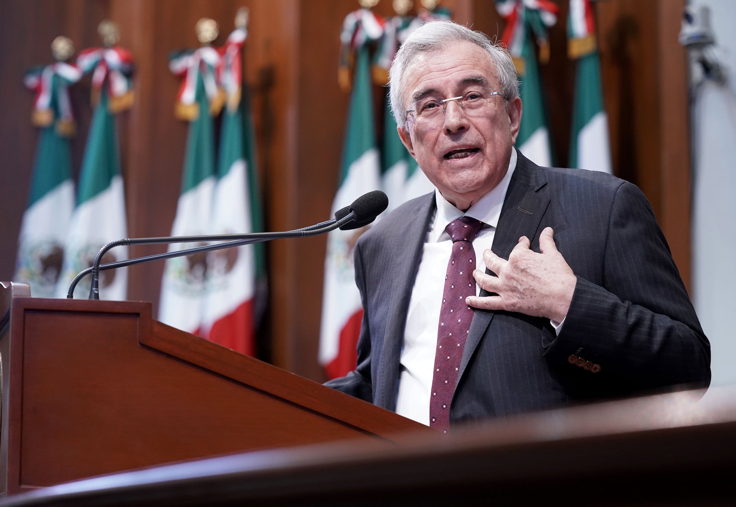 El gobernador de Sinaloa, Rubén Rocha Moya. (EFE/ Juan Carlos Cruz/Archivo)
