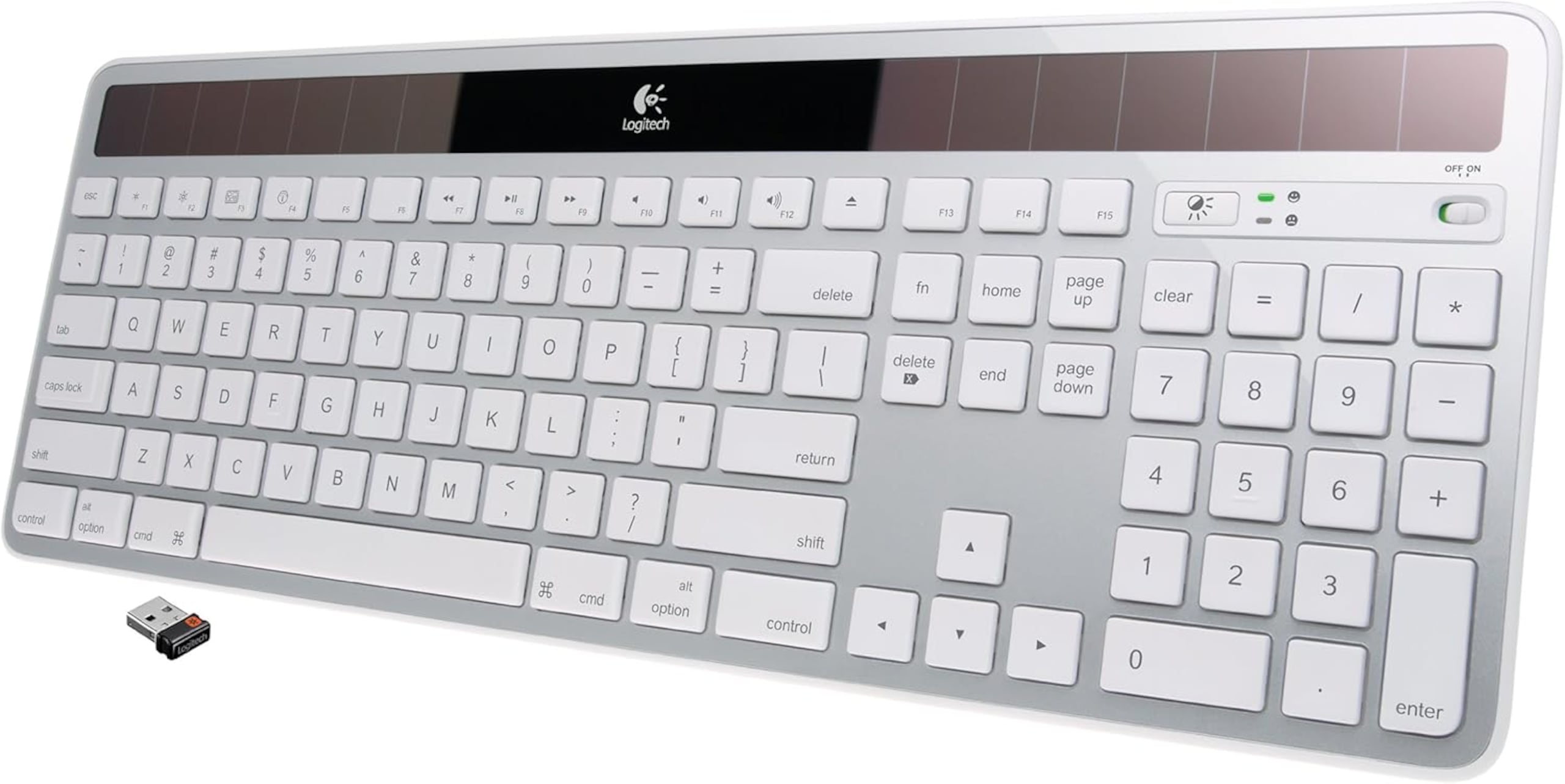 Teclado inalámbrico solar