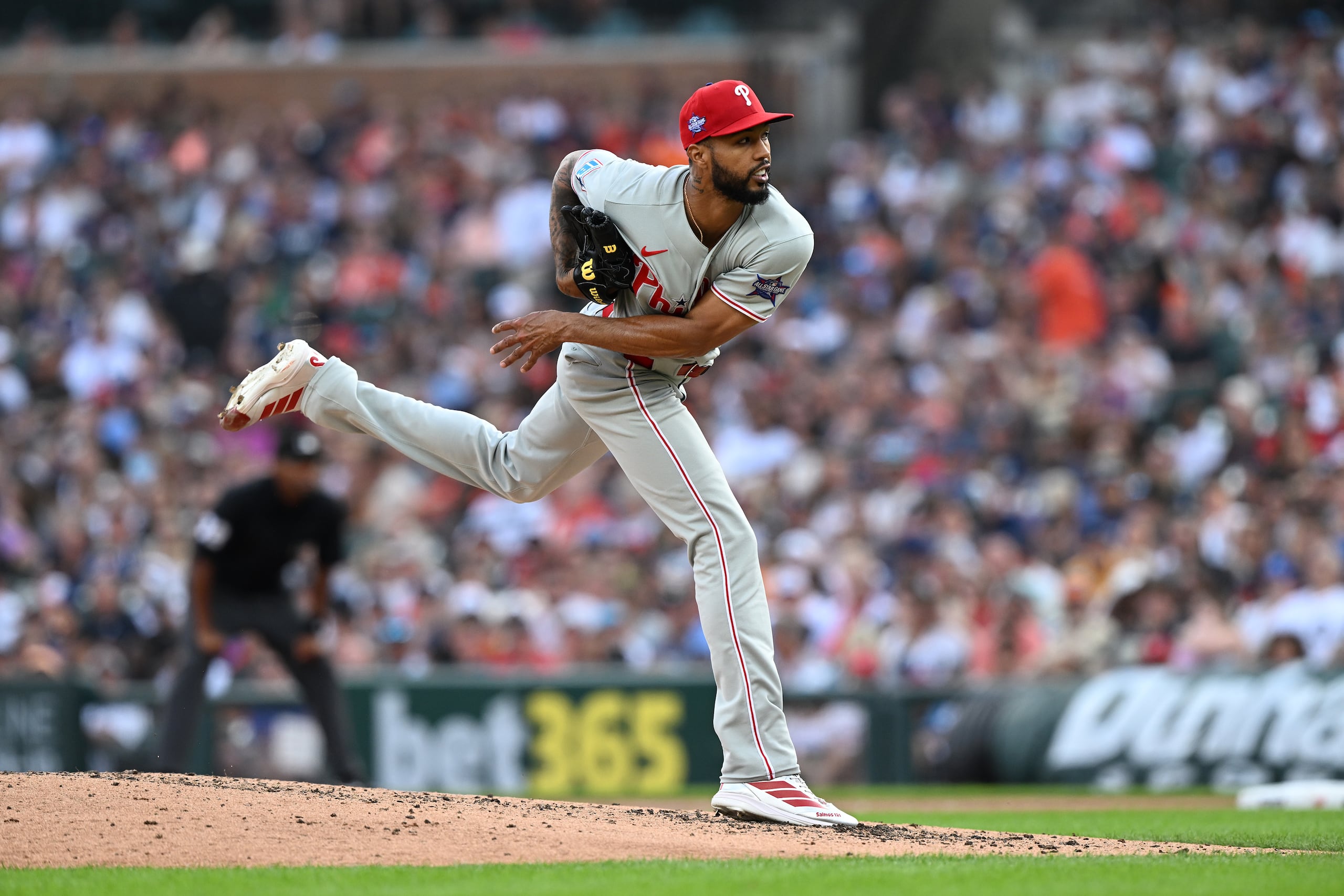 El lanzador de los Phillies de Filadelfia, Cristopher Sánchez.