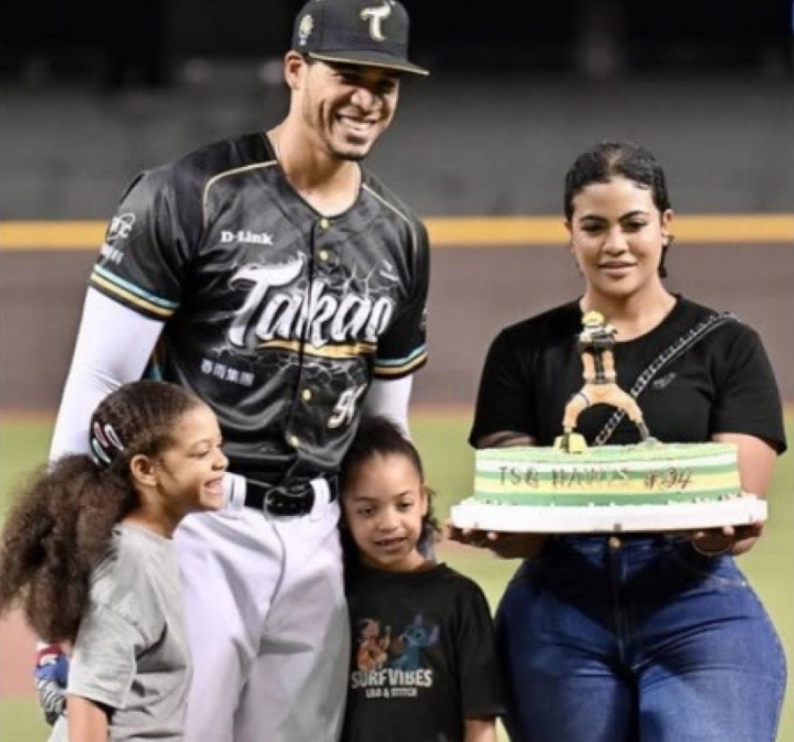 Steven Moya y familia.