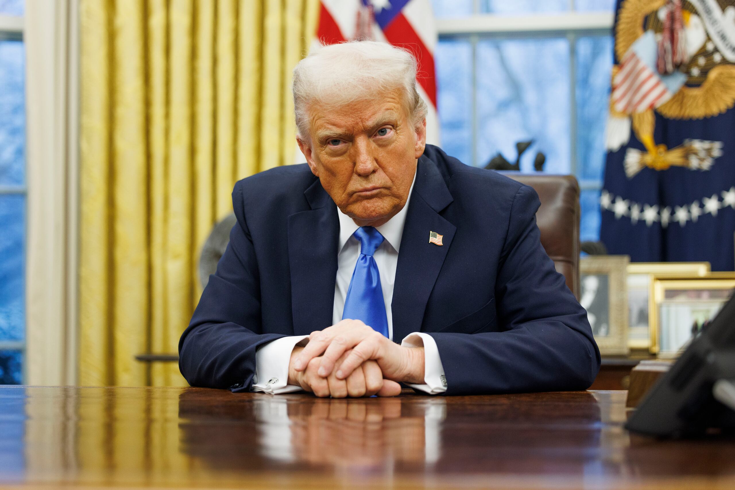 El presidente de Estados Unidos, Donald Trump. (EFE/Aaron Schwartz/Pool/Archivo)