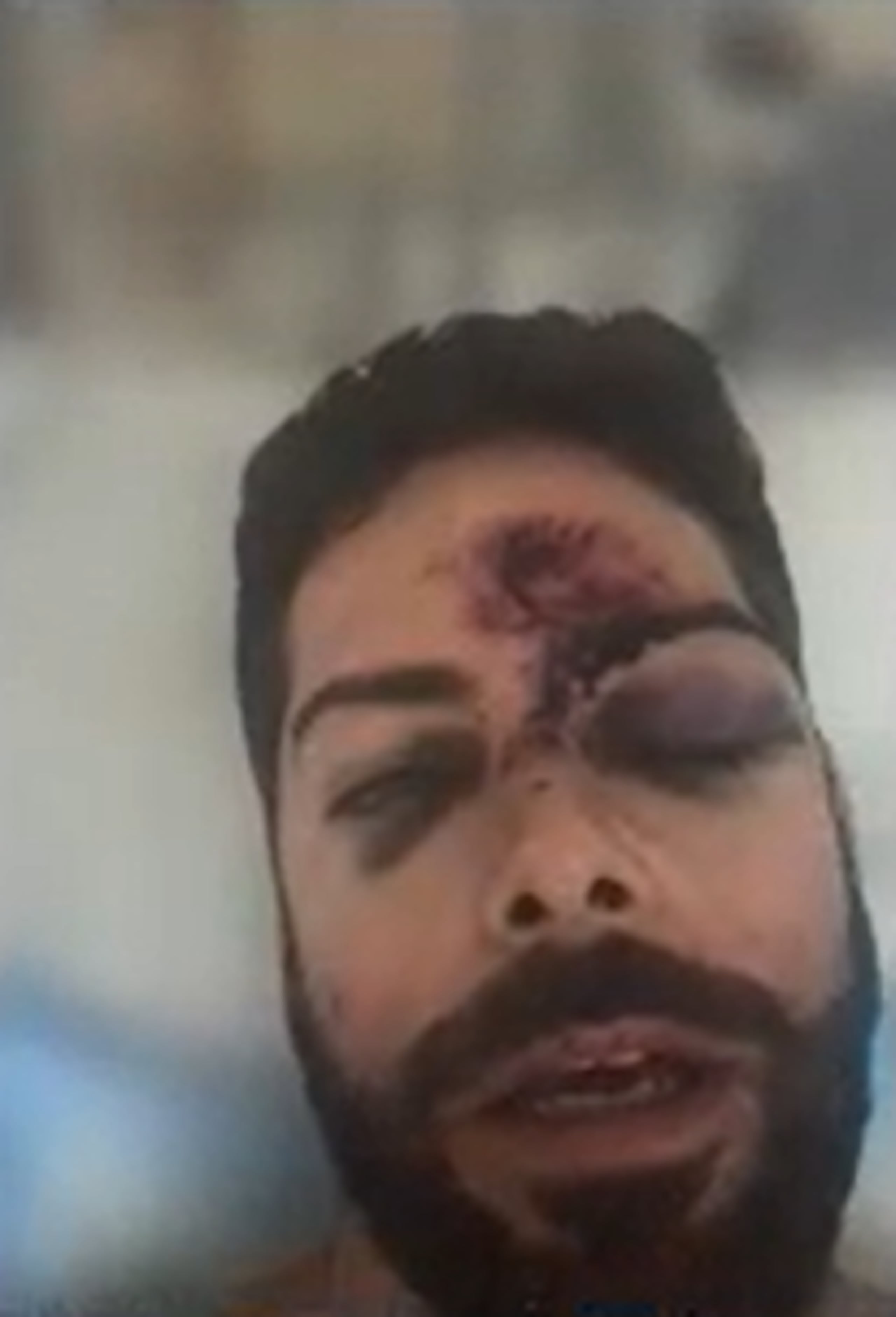 Rafael Rivera desde el hospital.